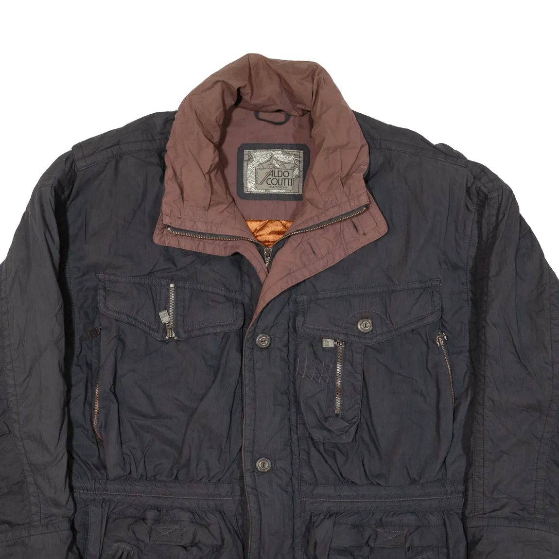 ALDO COLITTI Quilted Lined Mens Coat Black S