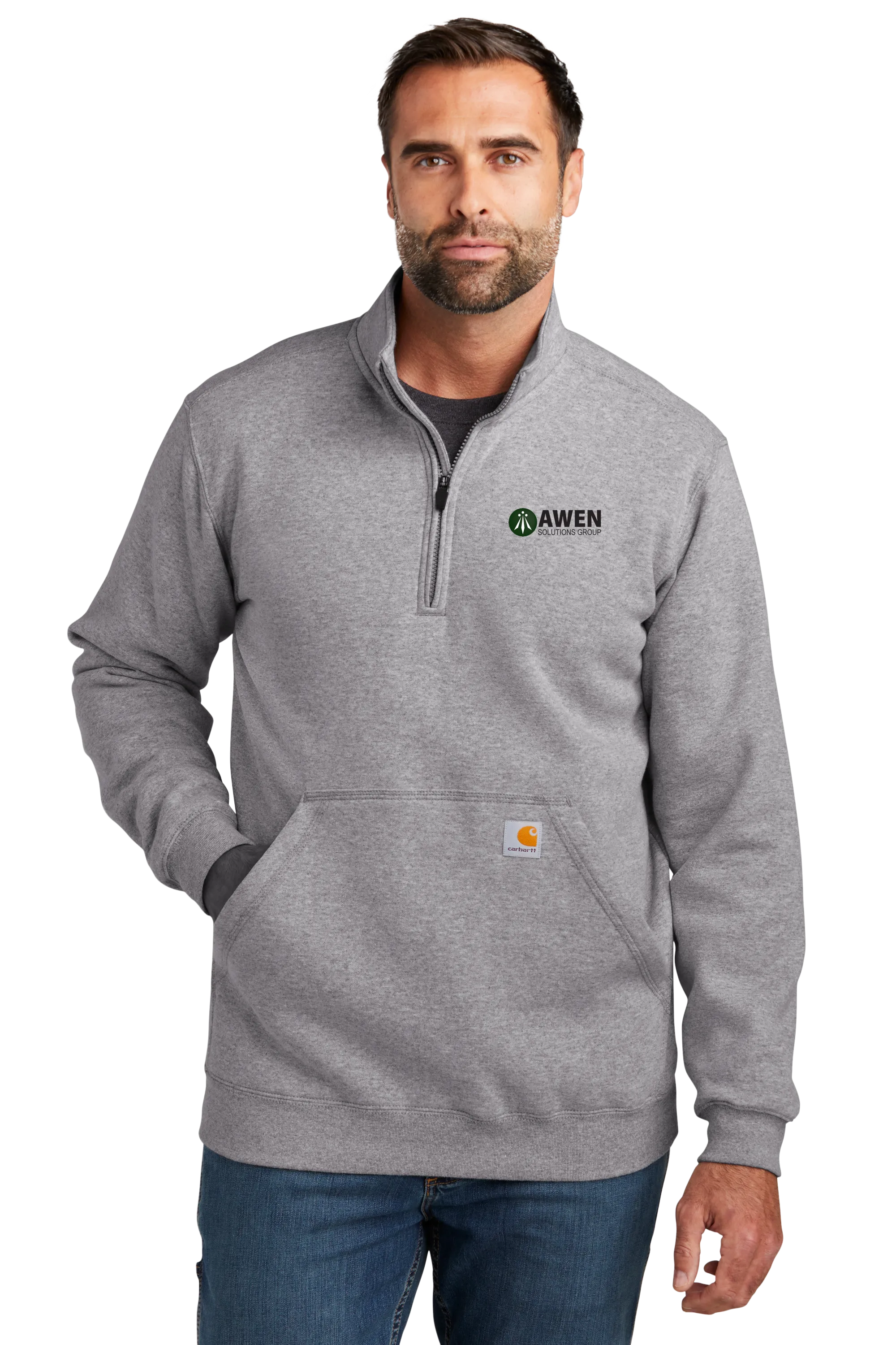 Awen Carhartt® Midweight 1/4-Zip Mock Neck Sweatshirt