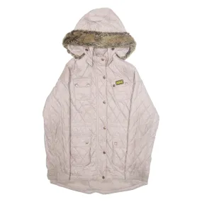 BARBOUR Womens Quilted Coat Pink Hooded M