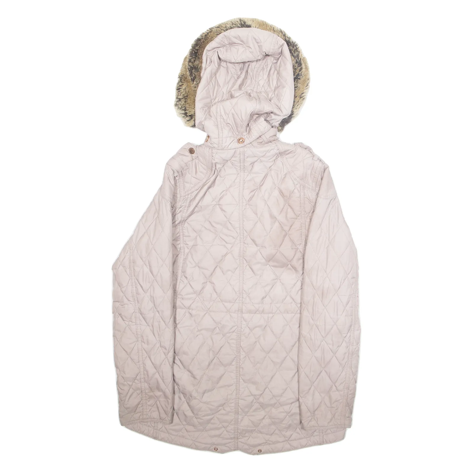 BARBOUR Womens Quilted Coat Pink Hooded M