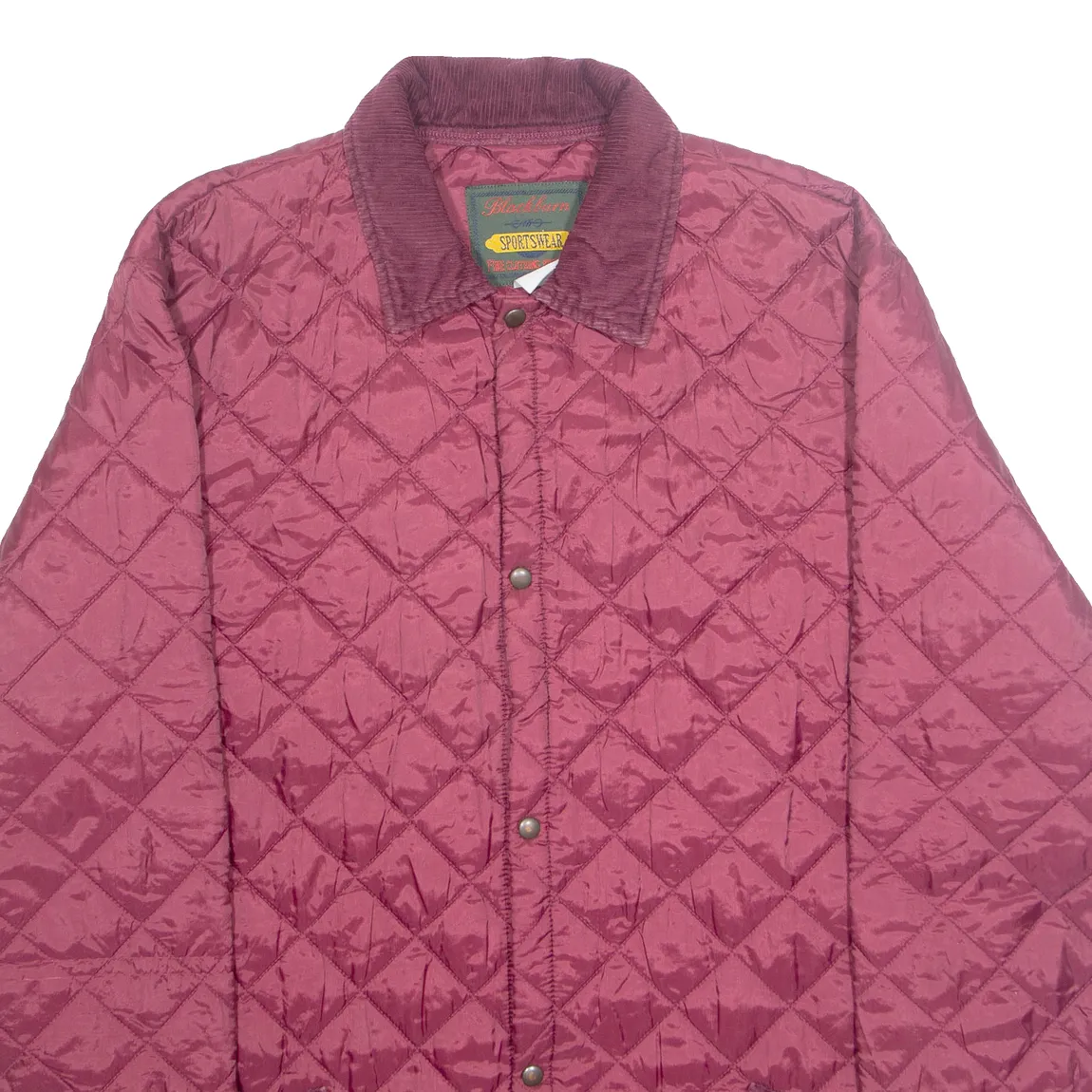 BLACKBURN Mens Quilted Coat Purple Diamond M