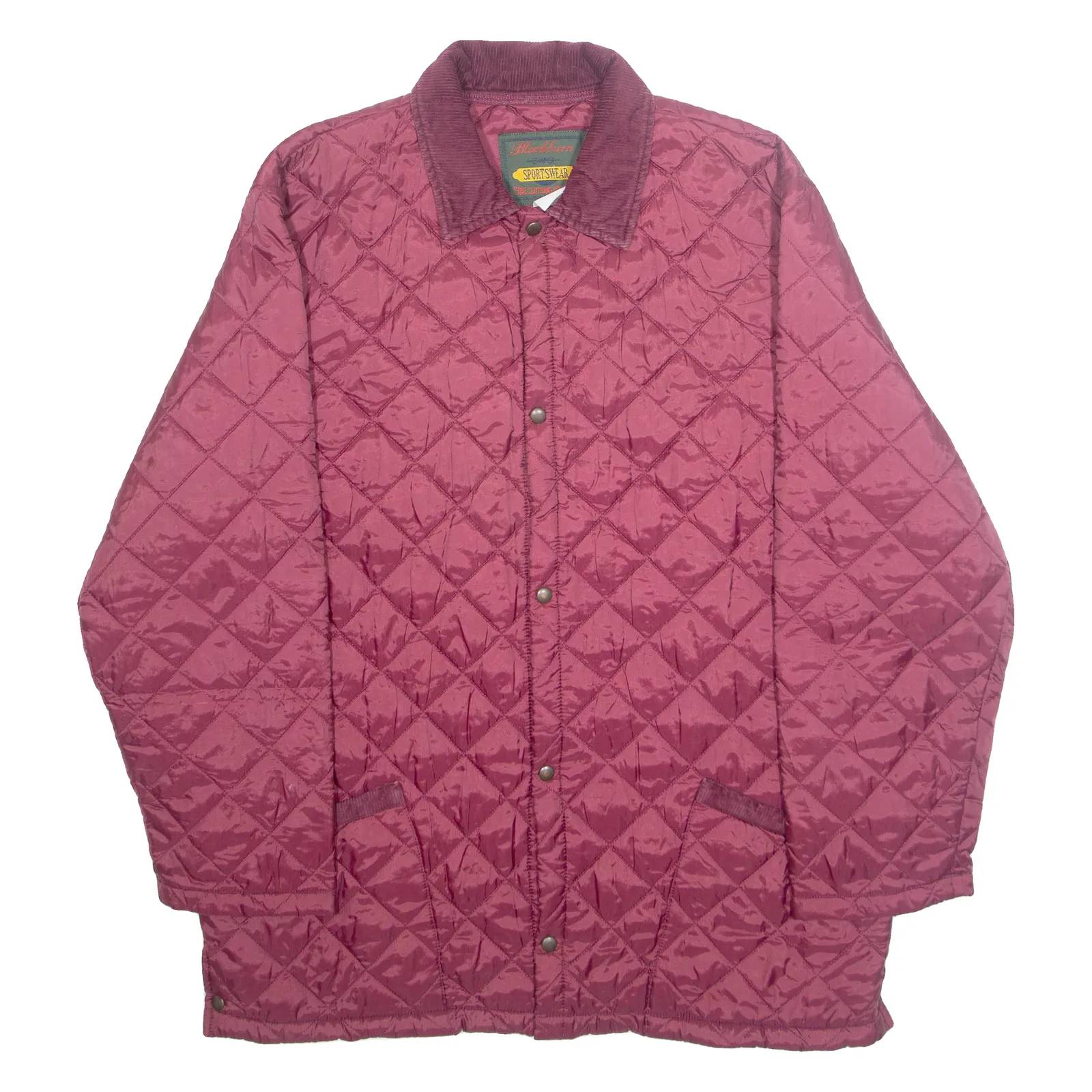BLACKBURN Mens Quilted Coat Purple Diamond M