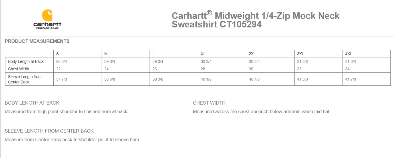 Carhartt® Midweight 1/4-Zip Mock Neck Sweatshirt