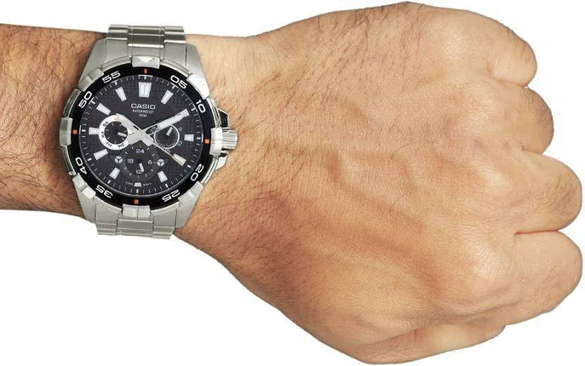 Casio MTD-1069D-1AVDF Stainless Steel Strap Watch for Men
