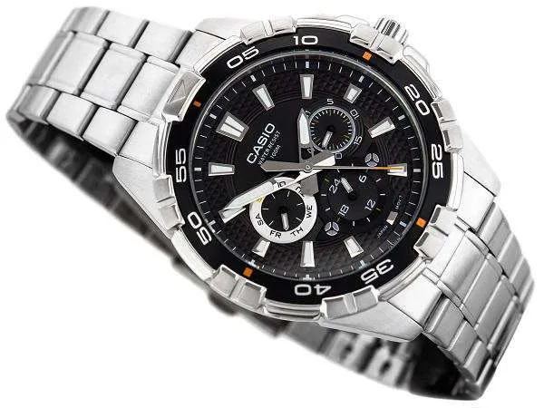 Casio MTD-1069D-1AVDF Stainless Steel Strap Watch for Men