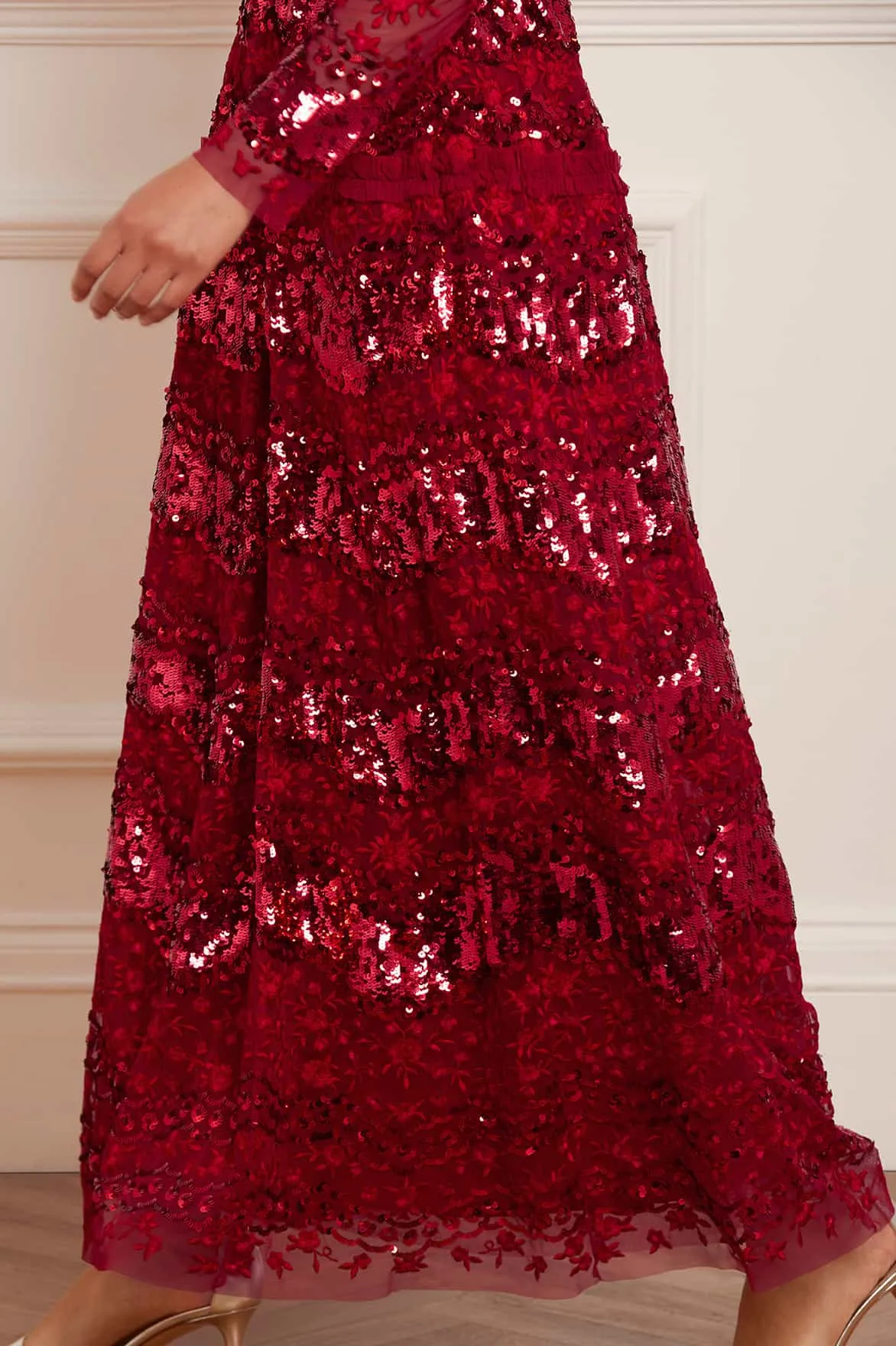 Chantilly Sequin Ankle Gown