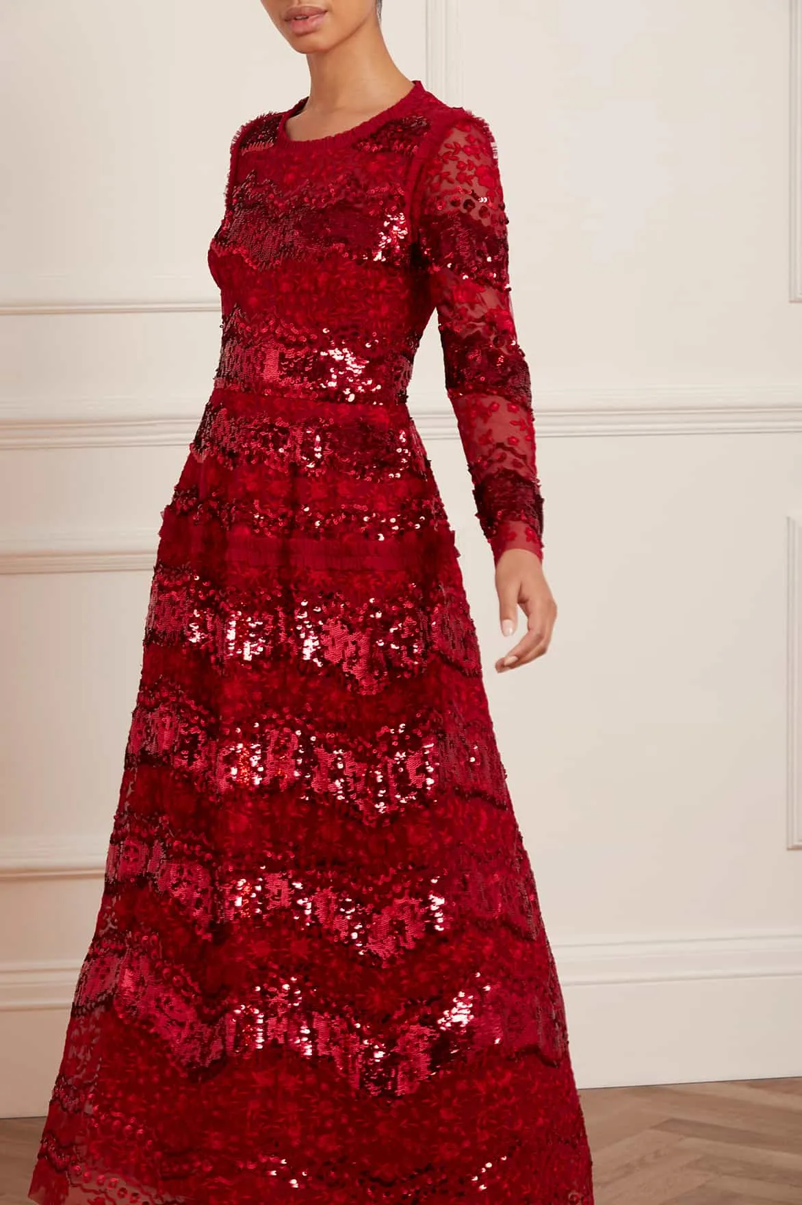 Chantilly Sequin Ankle Gown