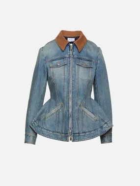 Denim Peplum Jacket