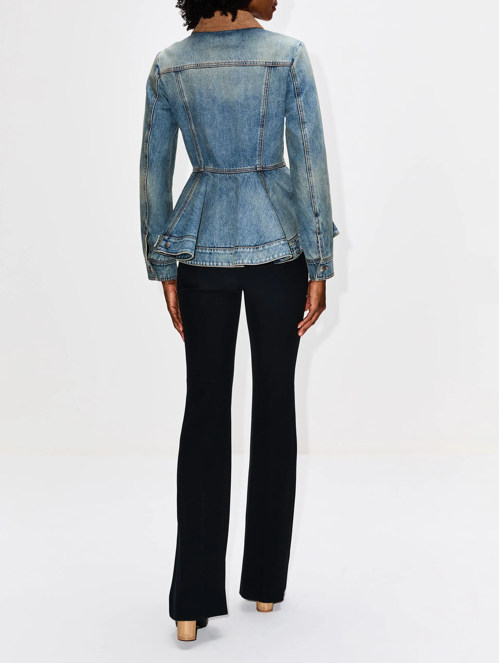 Denim Peplum Jacket