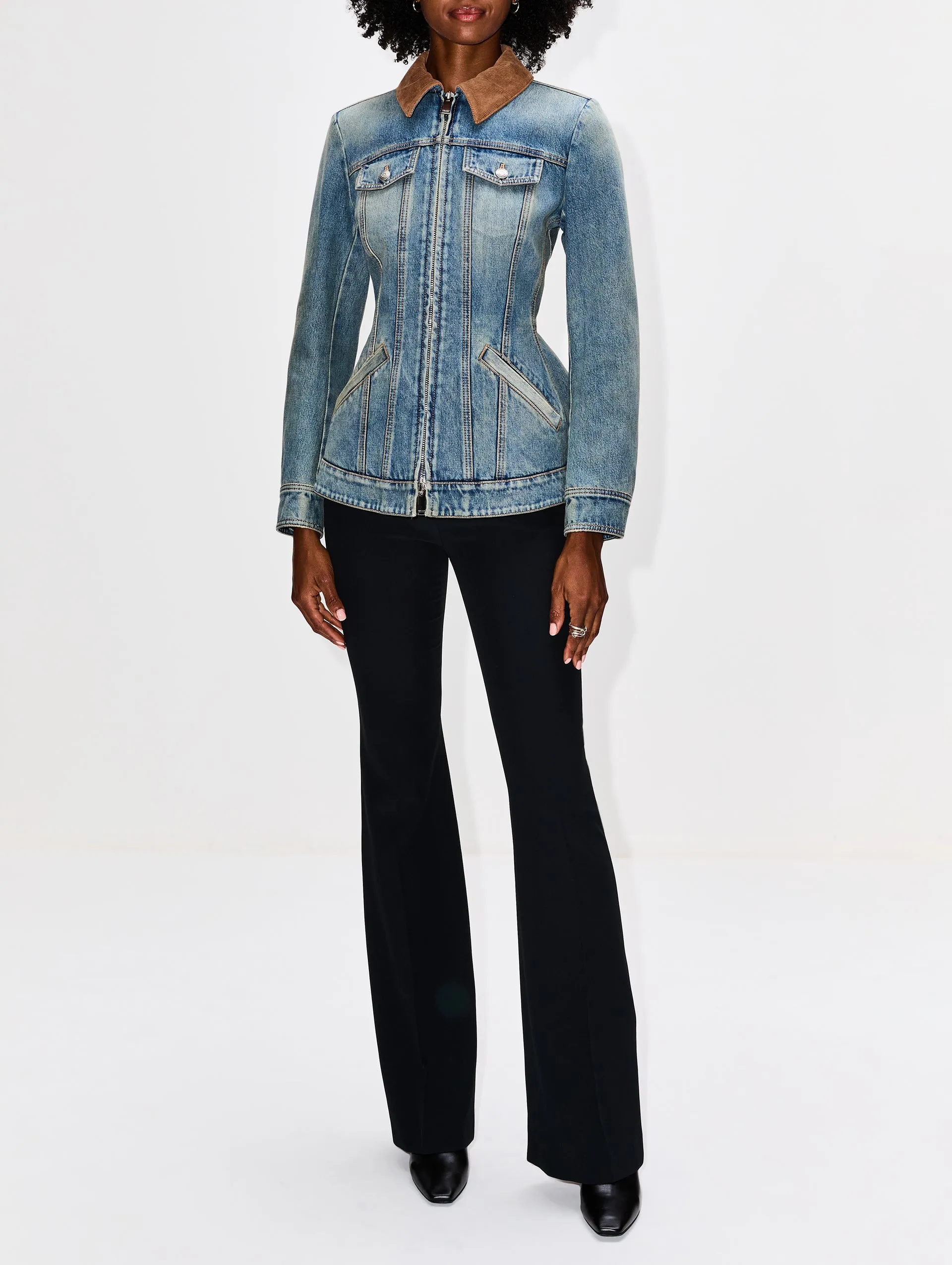Denim Peplum Jacket
