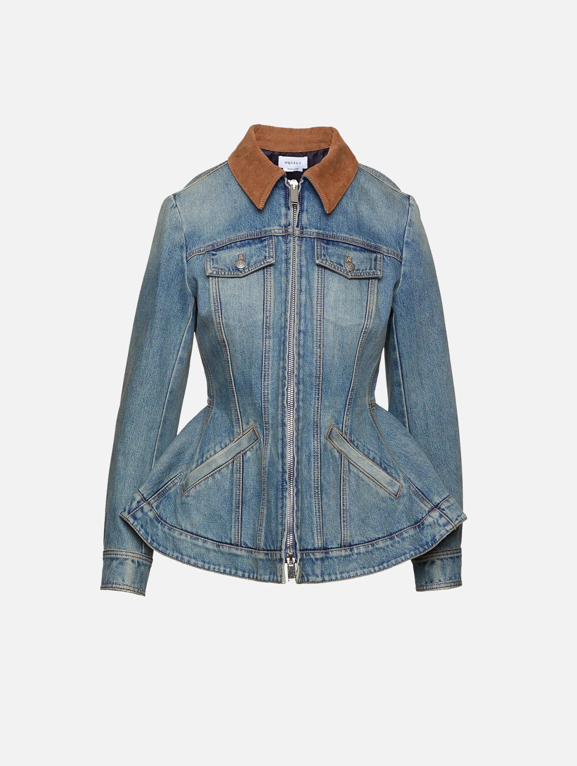 Denim Peplum Jacket