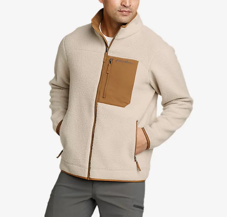 EDDIE BAUER RUST QUEST 300 SHERPA FLEECE JACKET SIZE 2XL