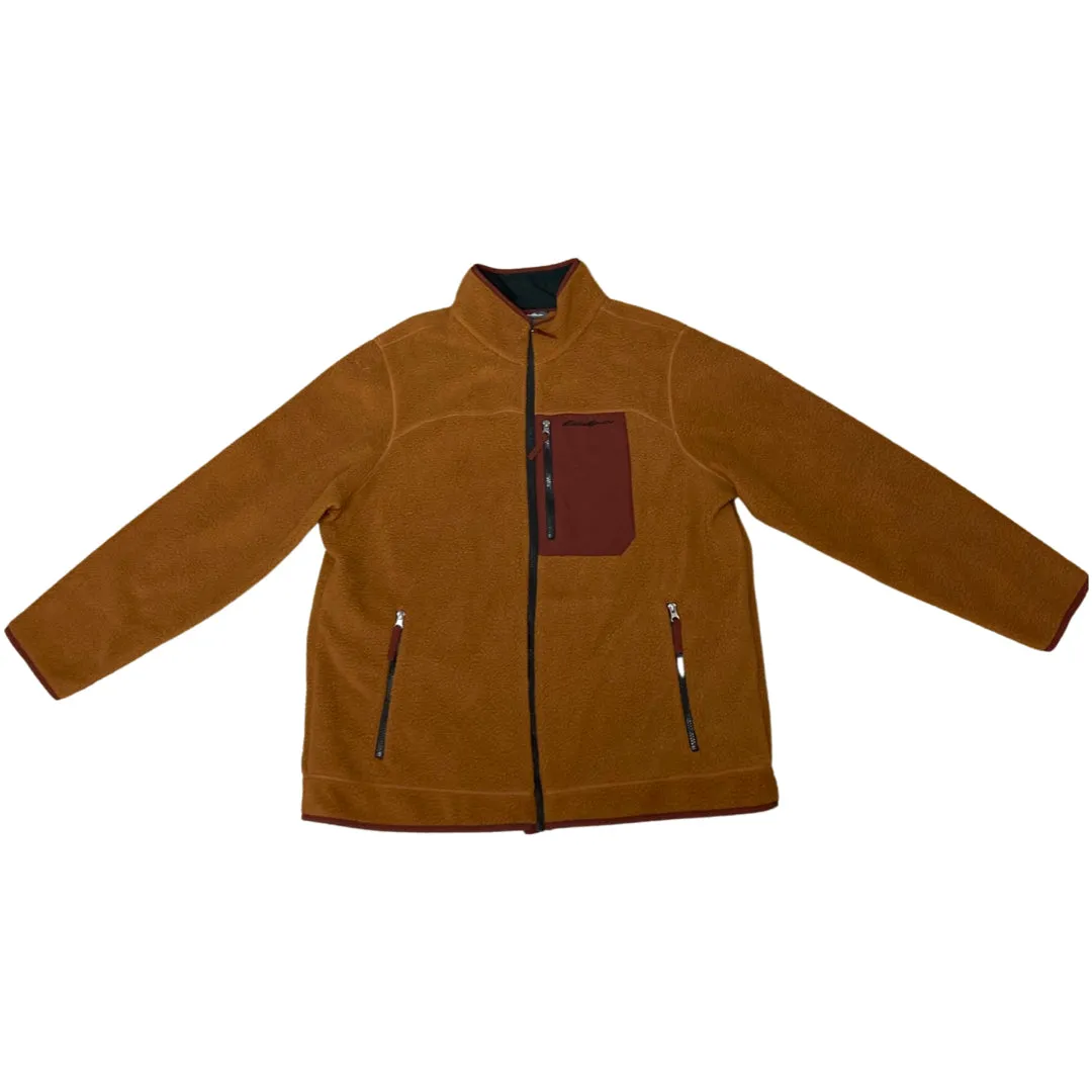 EDDIE BAUER RUST QUEST 300 SHERPA FLEECE JACKET SIZE 2XL