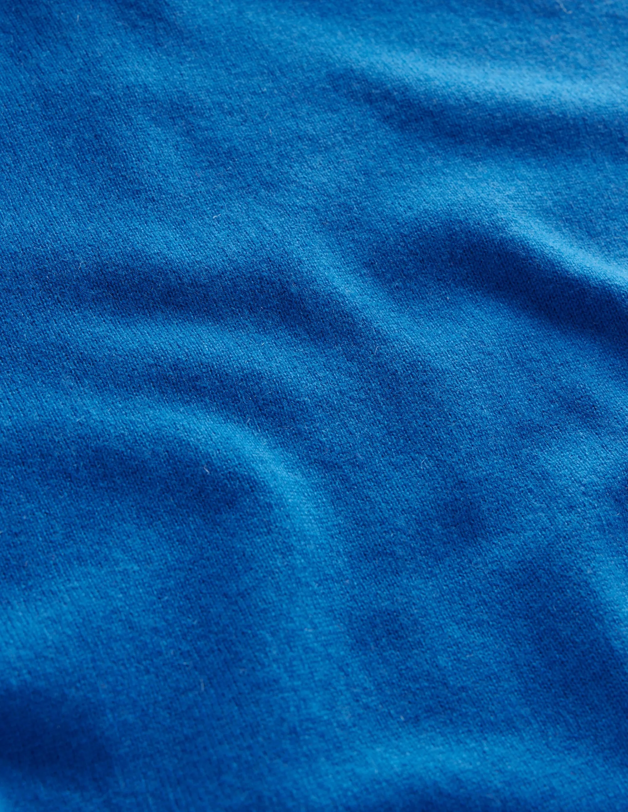 Eva Cashmere Roll Neck Jumper-Cyan