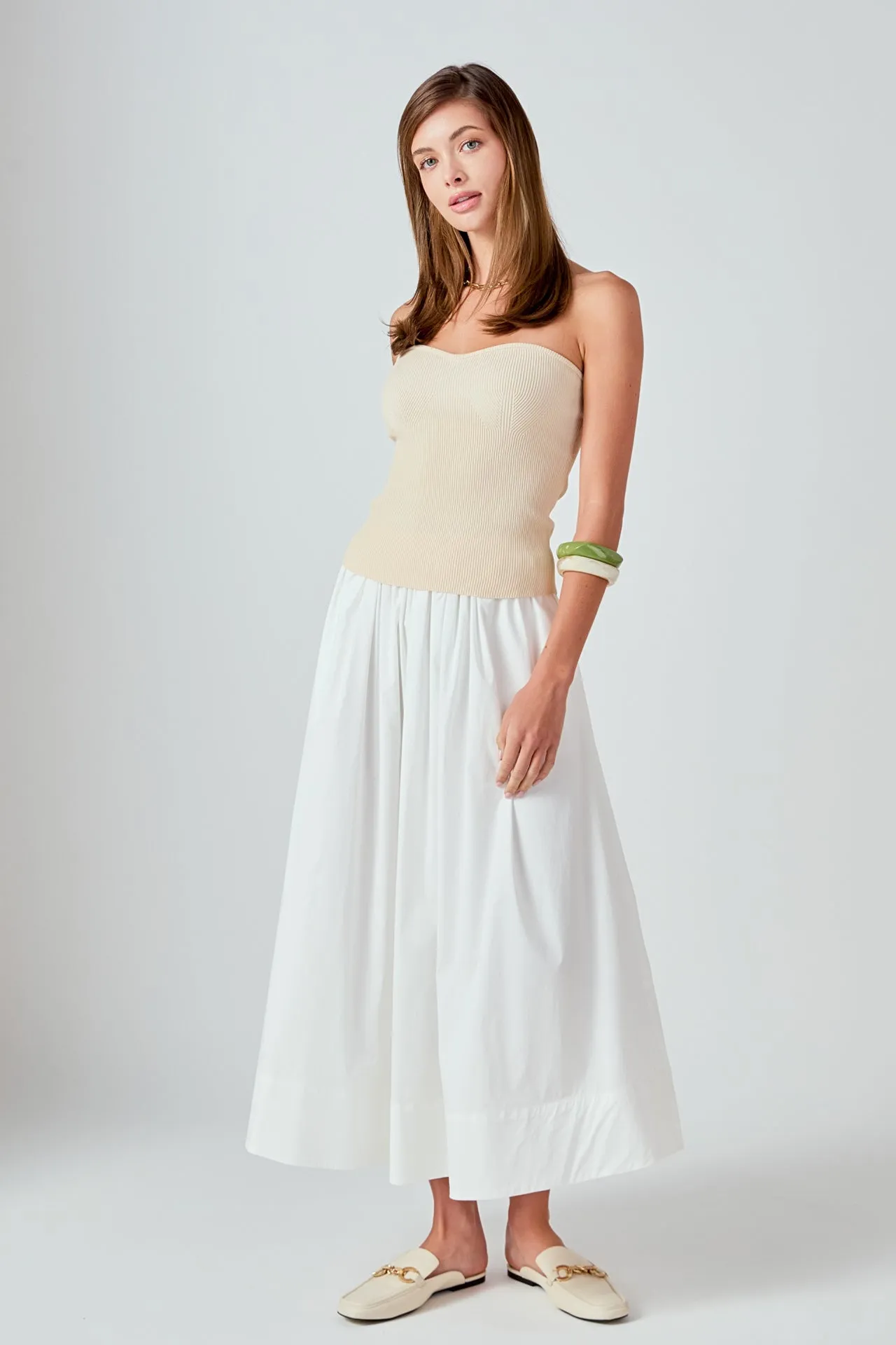 Flared Midi Skirt