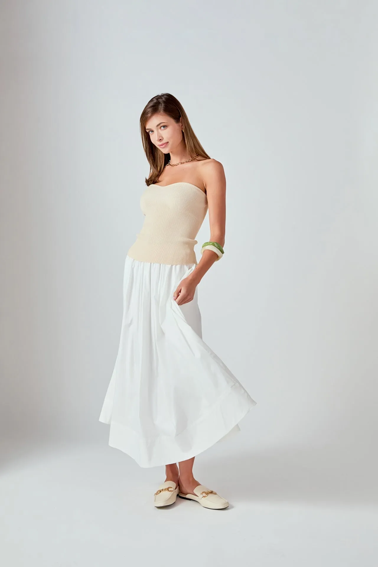 Flared Midi Skirt