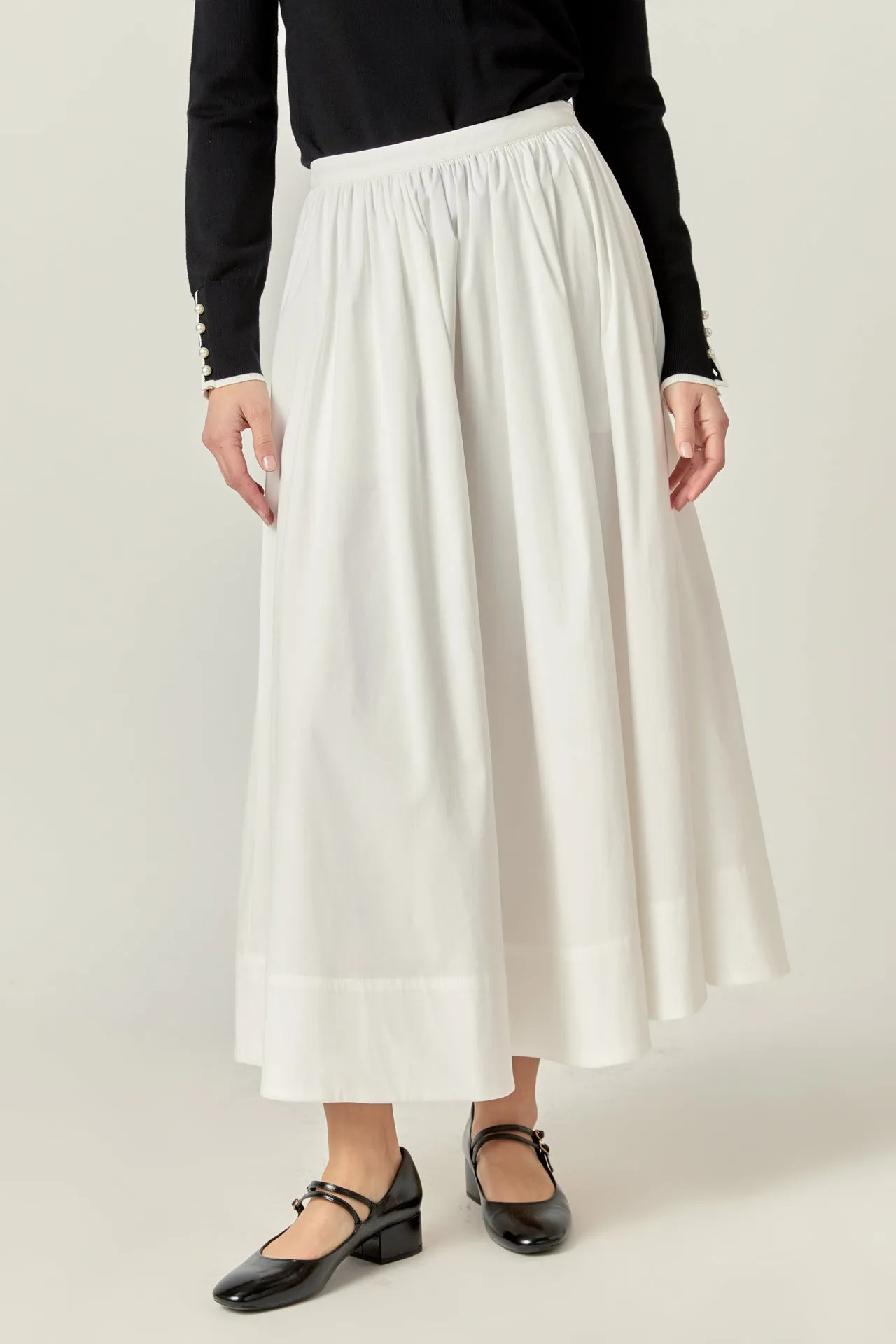 Flared Midi Skirt