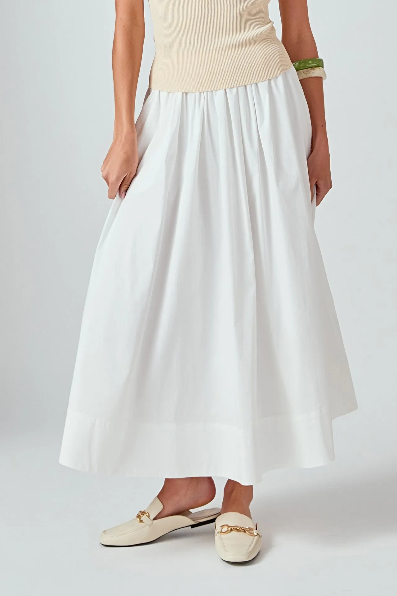 Flared Midi Skirt