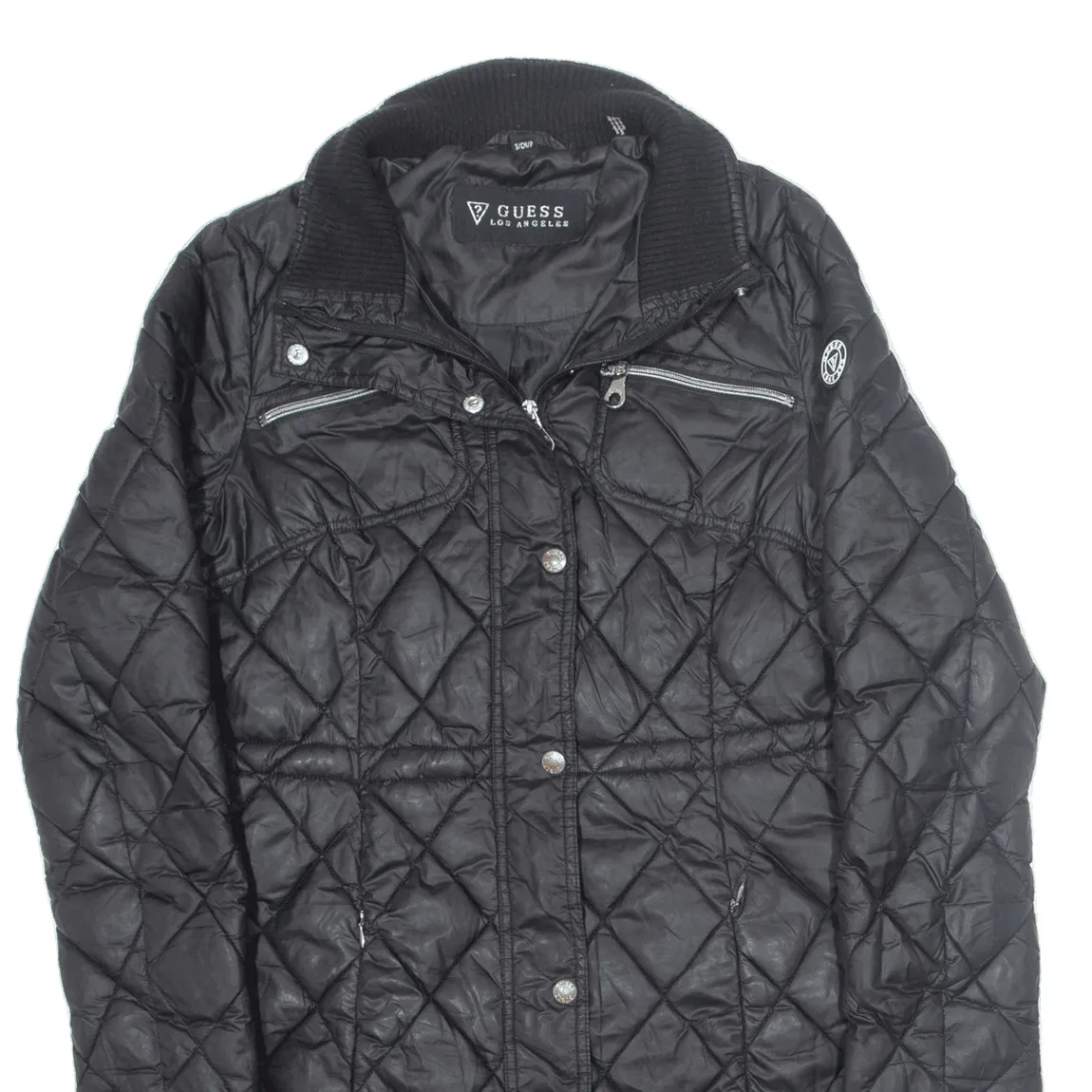GUESS Insulated Quilted Coat Black Womens S