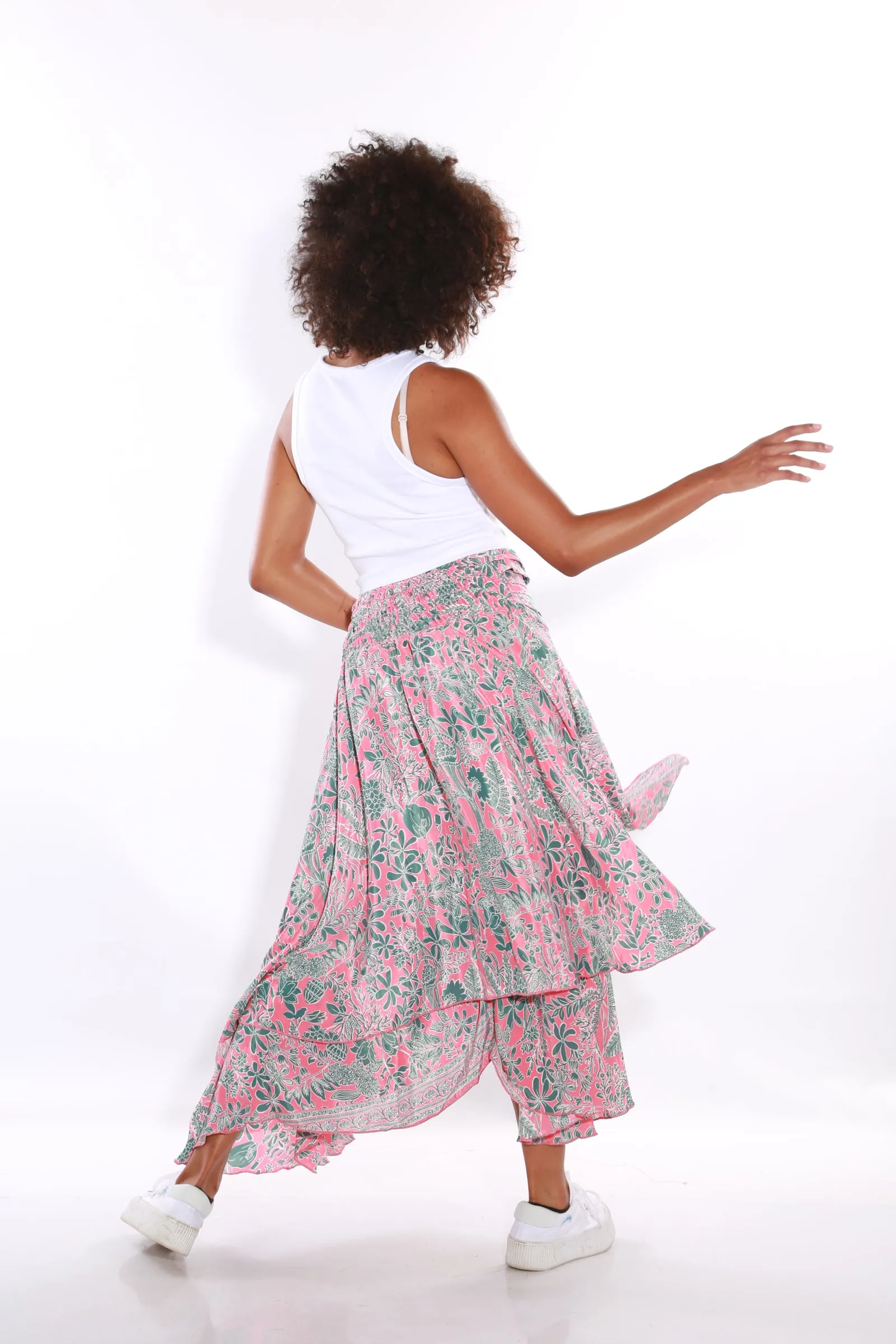 Happy Boho midi skirt - coral