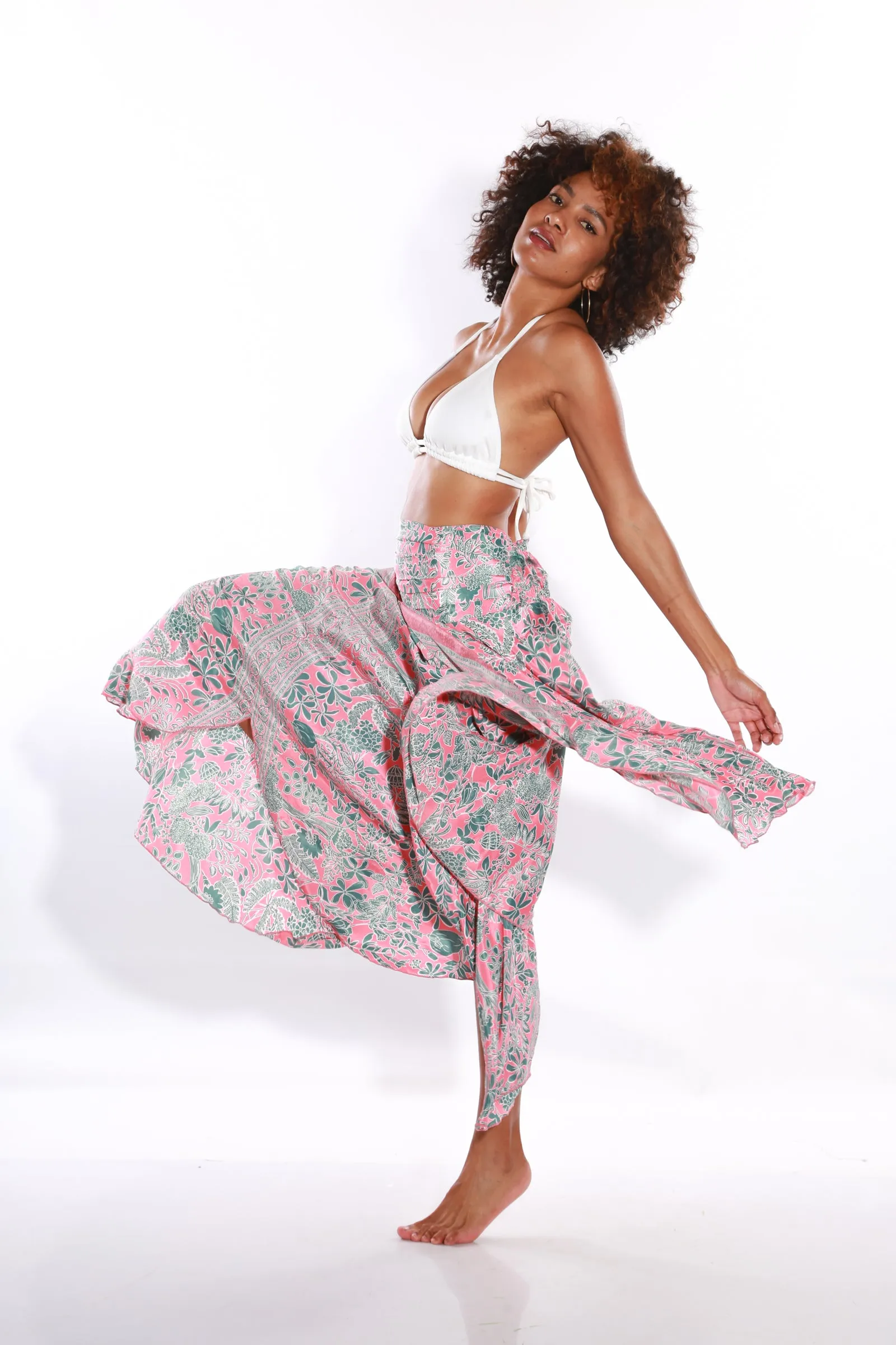 Happy Boho midi skirt - coral