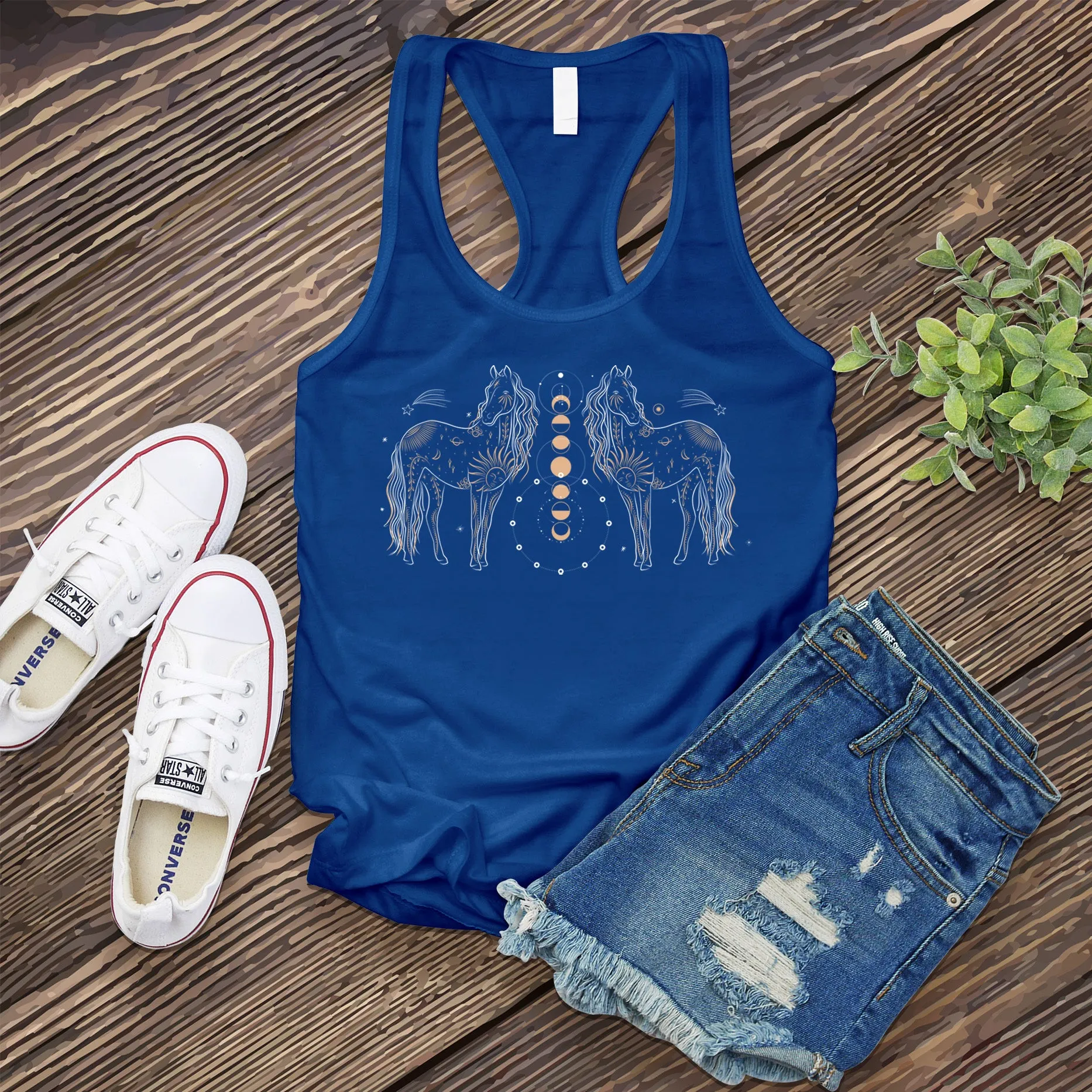 Horses Lunar Phase Women's Tank Top