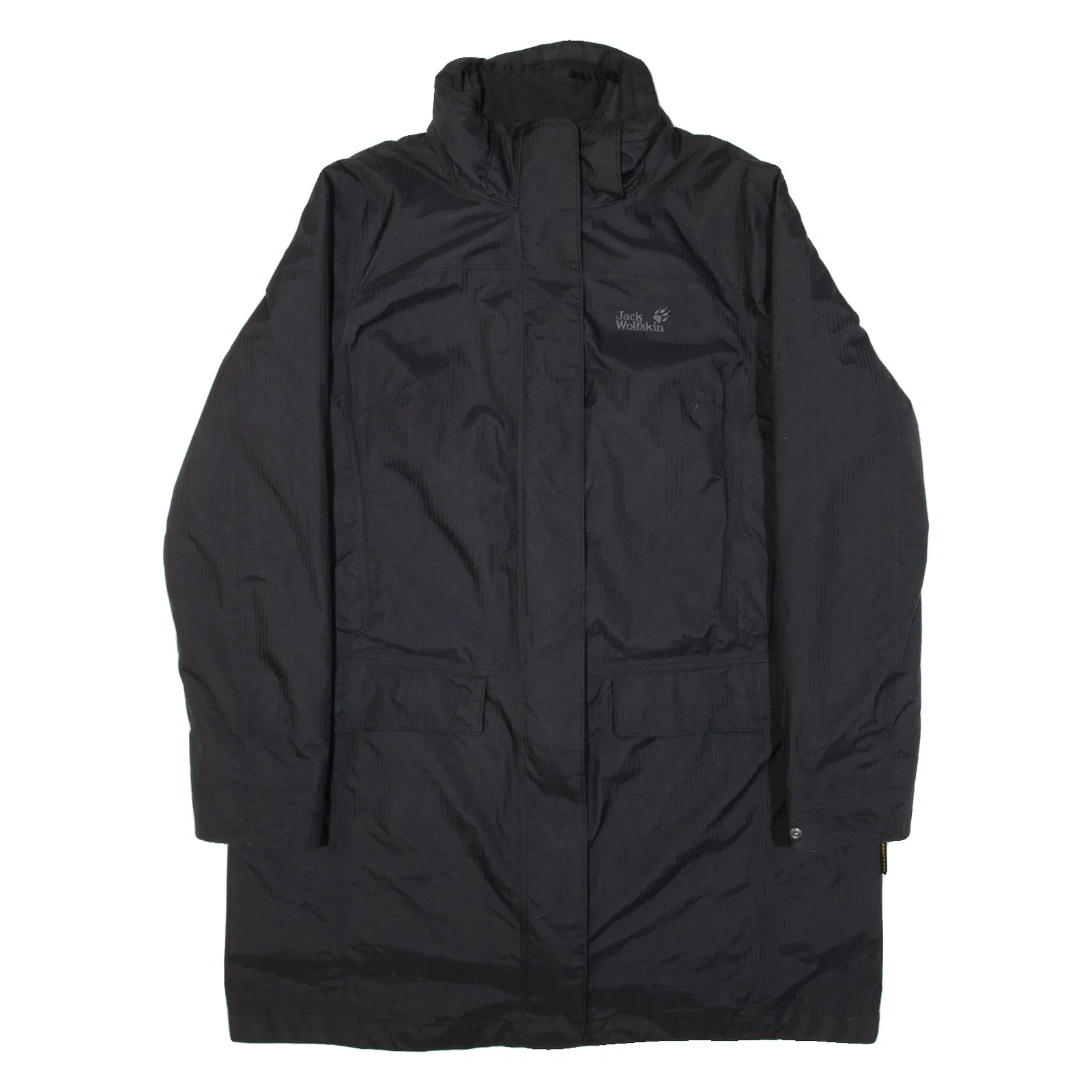 JACK WOLFSKIN Quilted Lined Womens Coat Black UK 22
