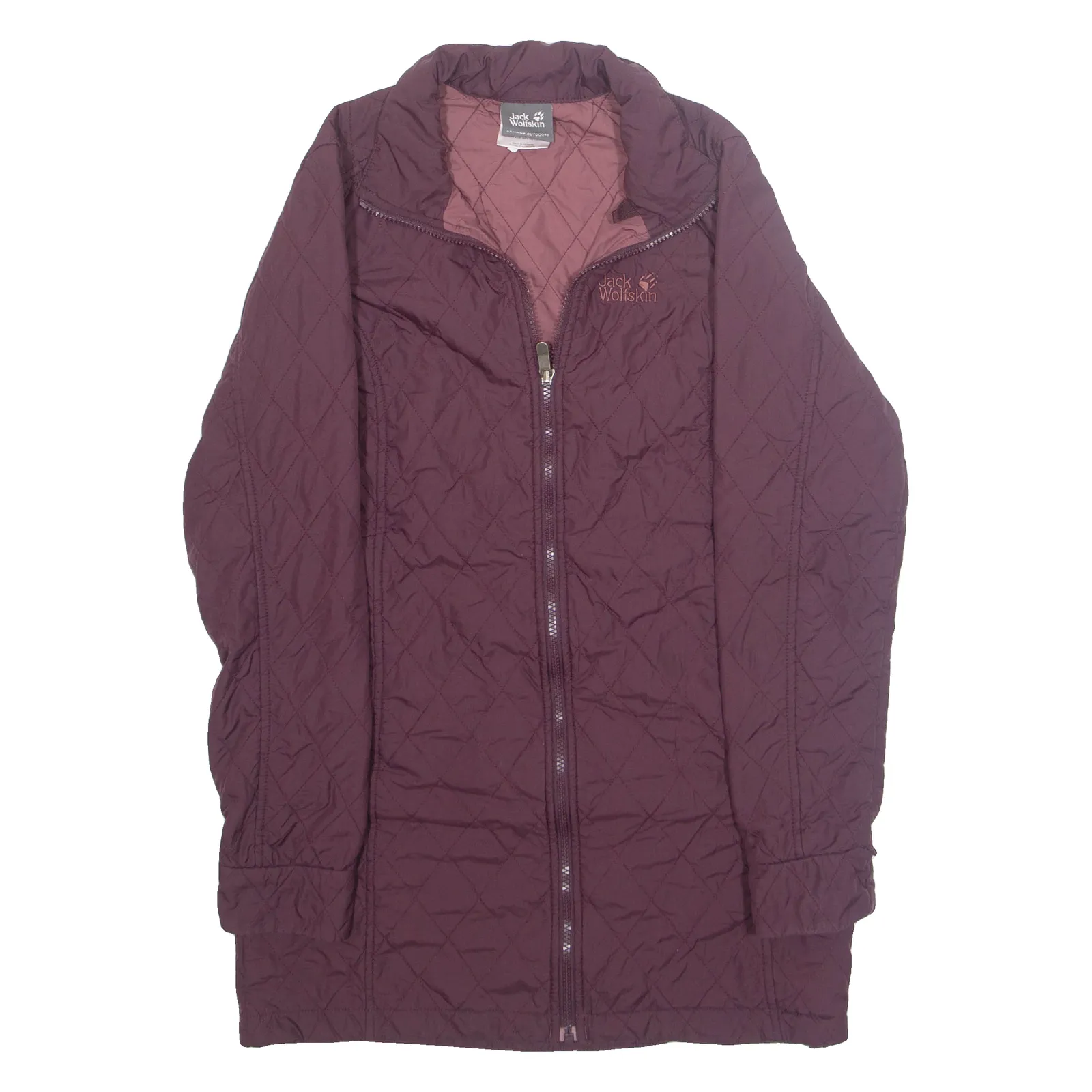 JACK WOLFSKIN Womens Quilted Coat Purple Diamond S