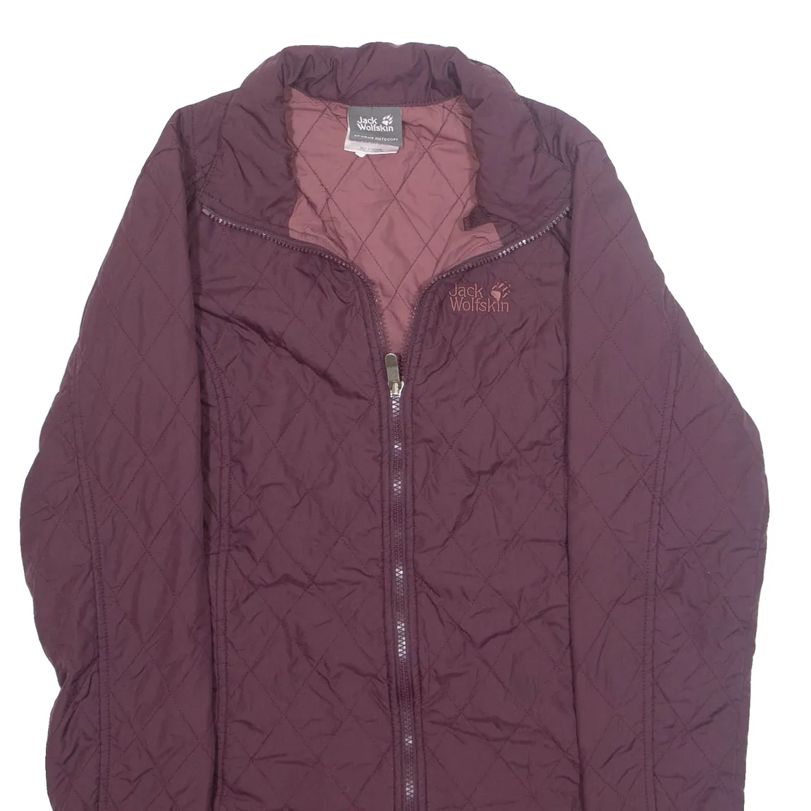 JACK WOLFSKIN Womens Quilted Coat Purple Diamond S