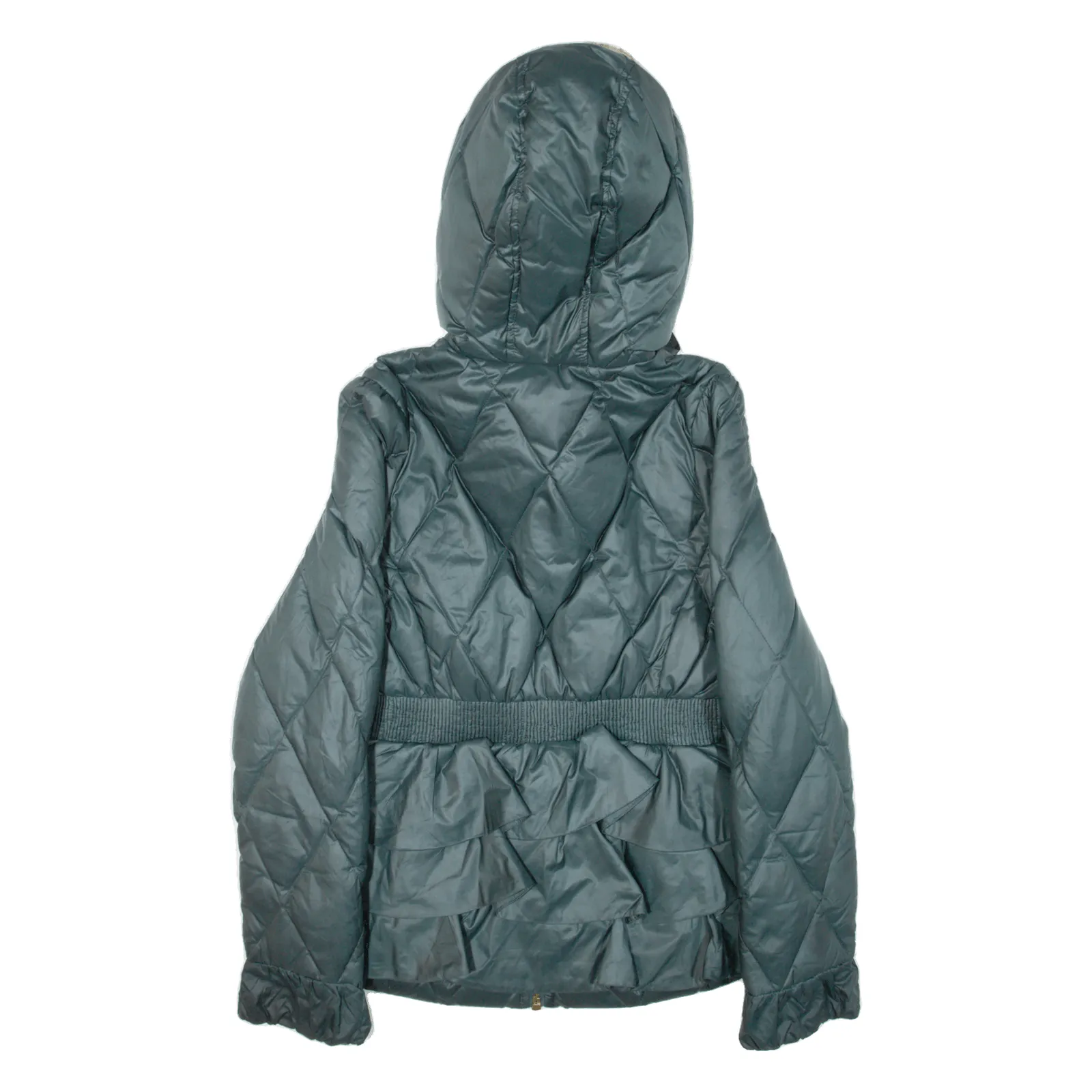 JUICY COUTURE Insulated Womens Quilted Coat Green Hooded S