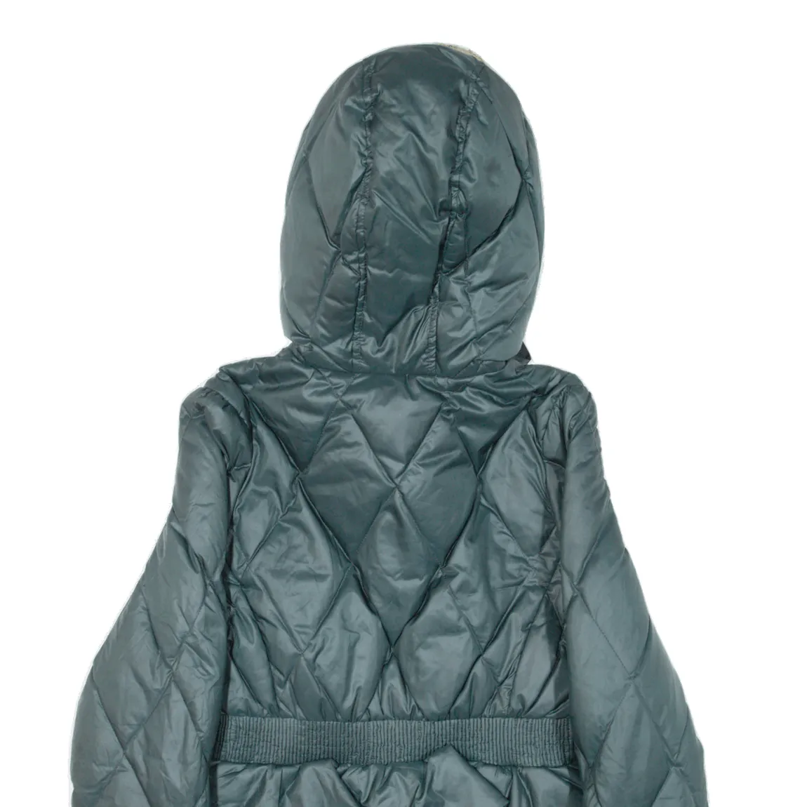 JUICY COUTURE Insulated Womens Quilted Coat Green Hooded S