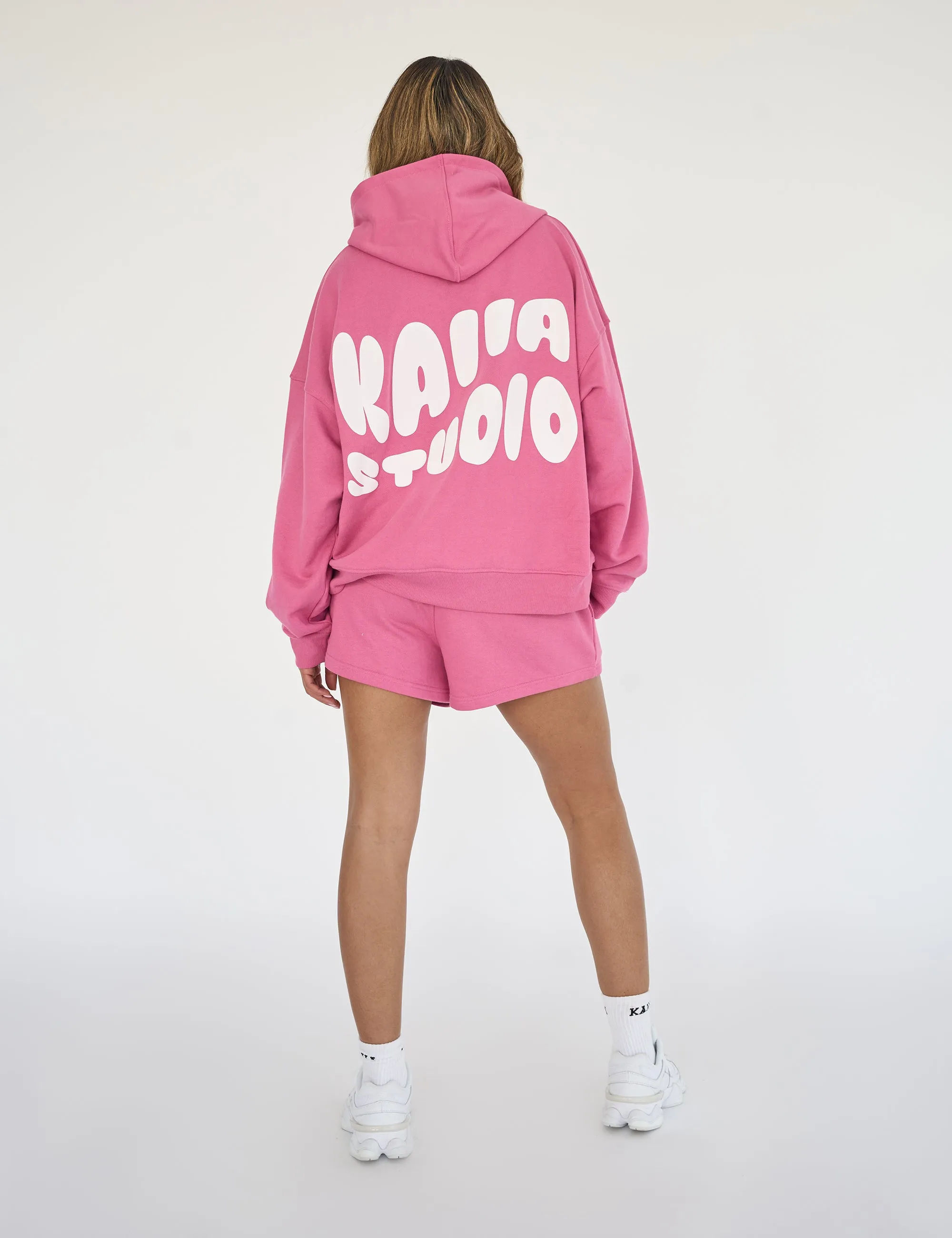 Kaiia Studio Bubble Logo Oversized Hoodie Pink