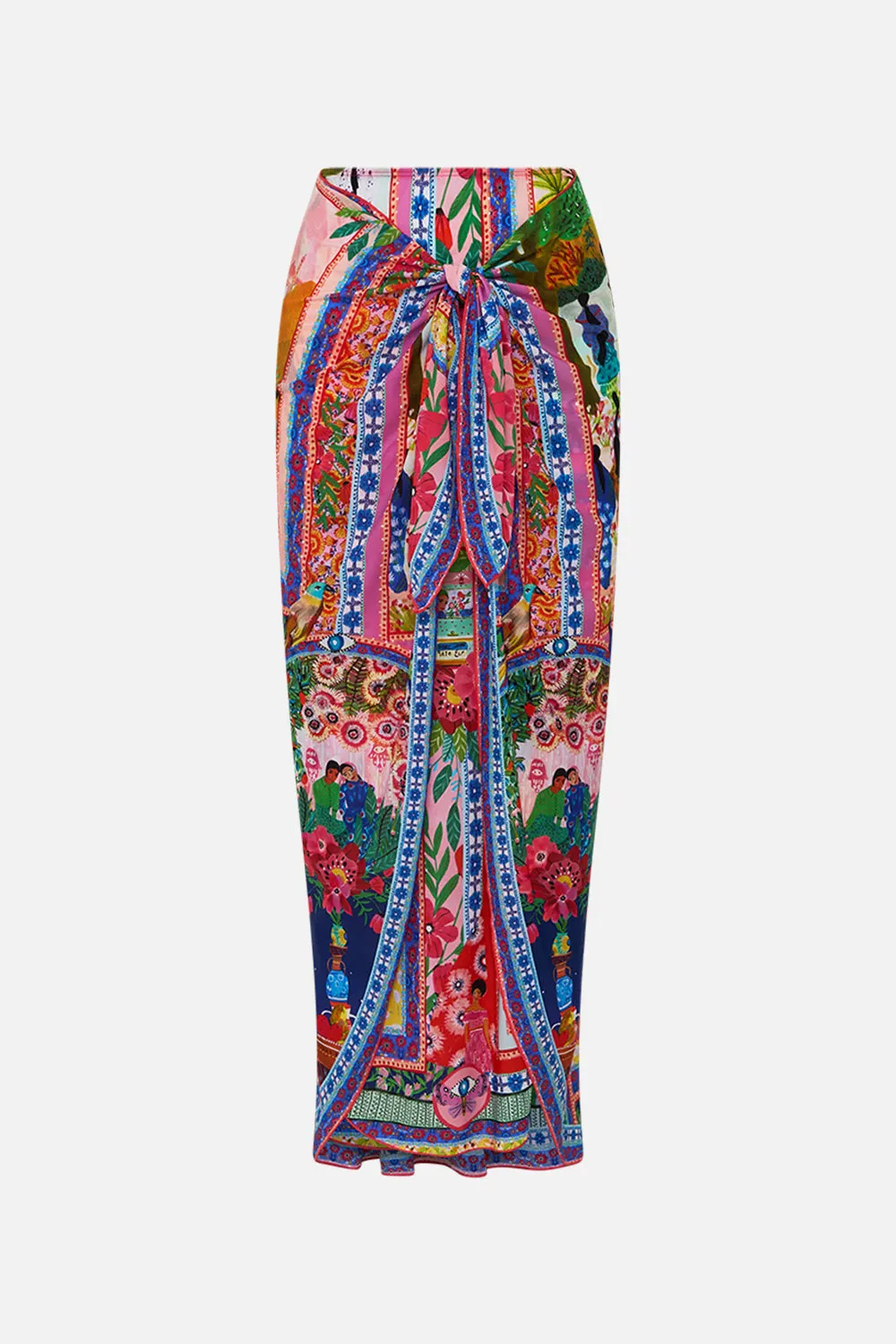 LAYERED LONG SARONG WITH FRONT TIE ROEQIYAS REALM