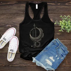 Line Art Moon Women's Tank Top