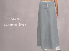 maxi rok in zomerlinnen / maxi  skirt in summer linen