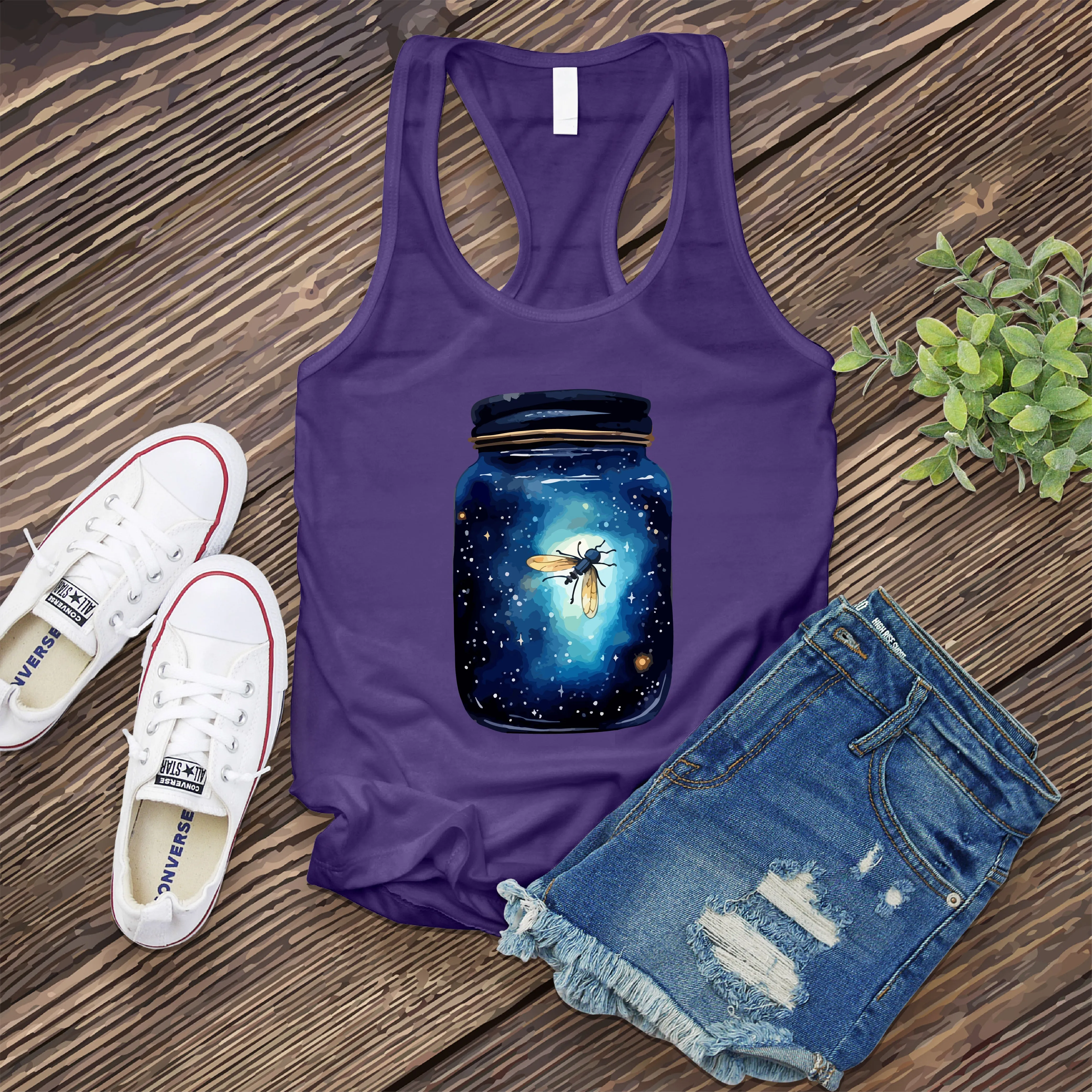 Navy Firefly Jar Women's Tank Top