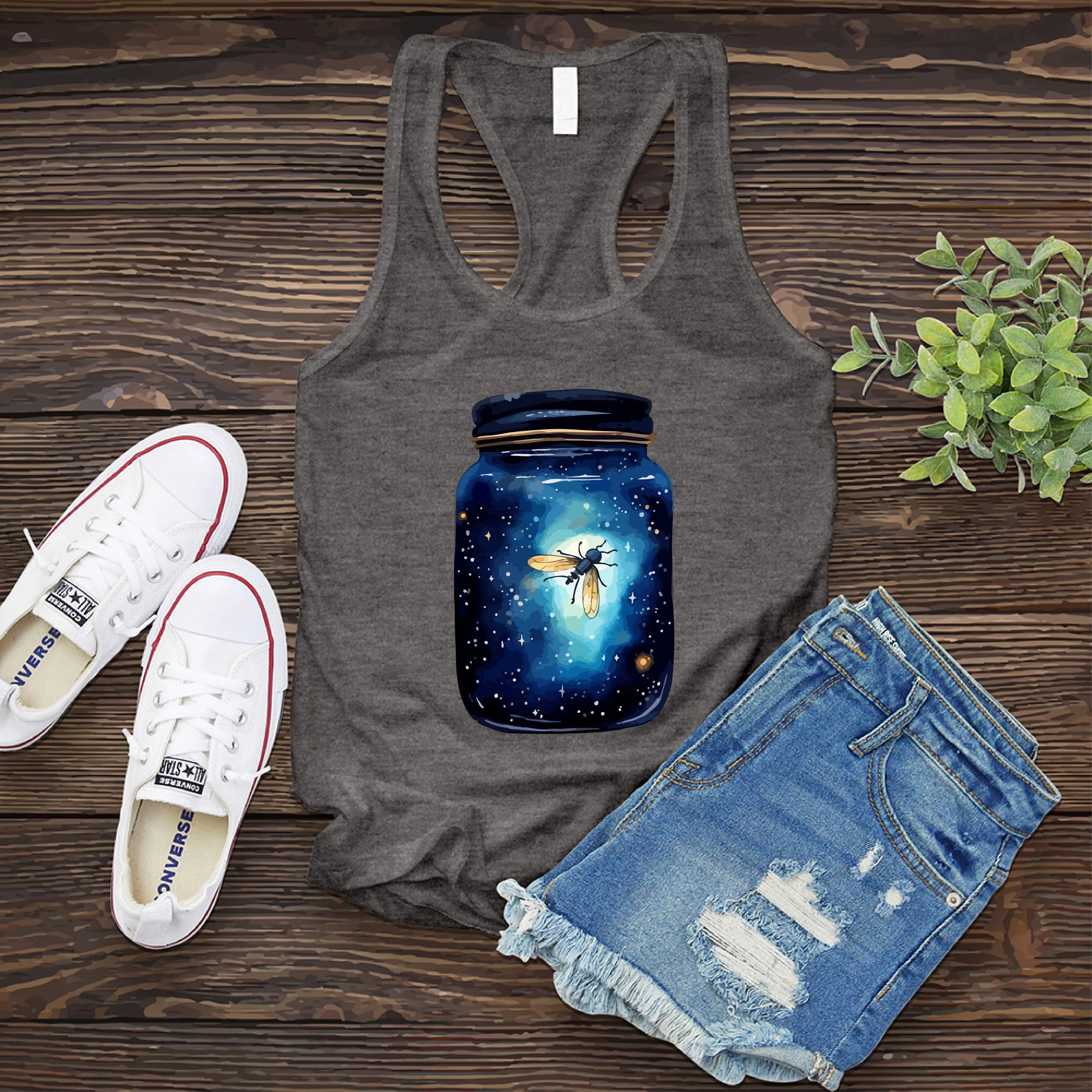 Navy Firefly Jar Women's Tank Top