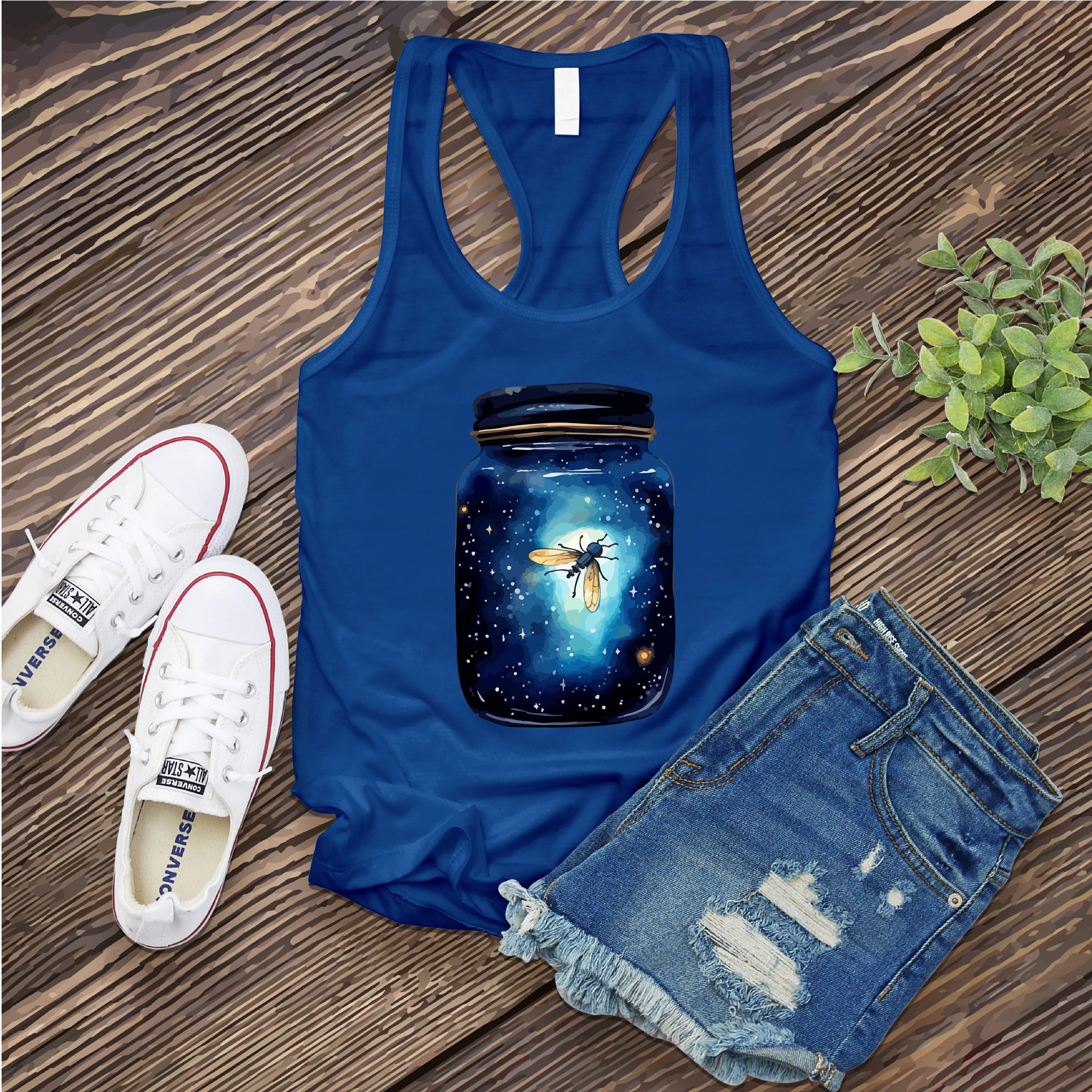Navy Firefly Jar Women's Tank Top
