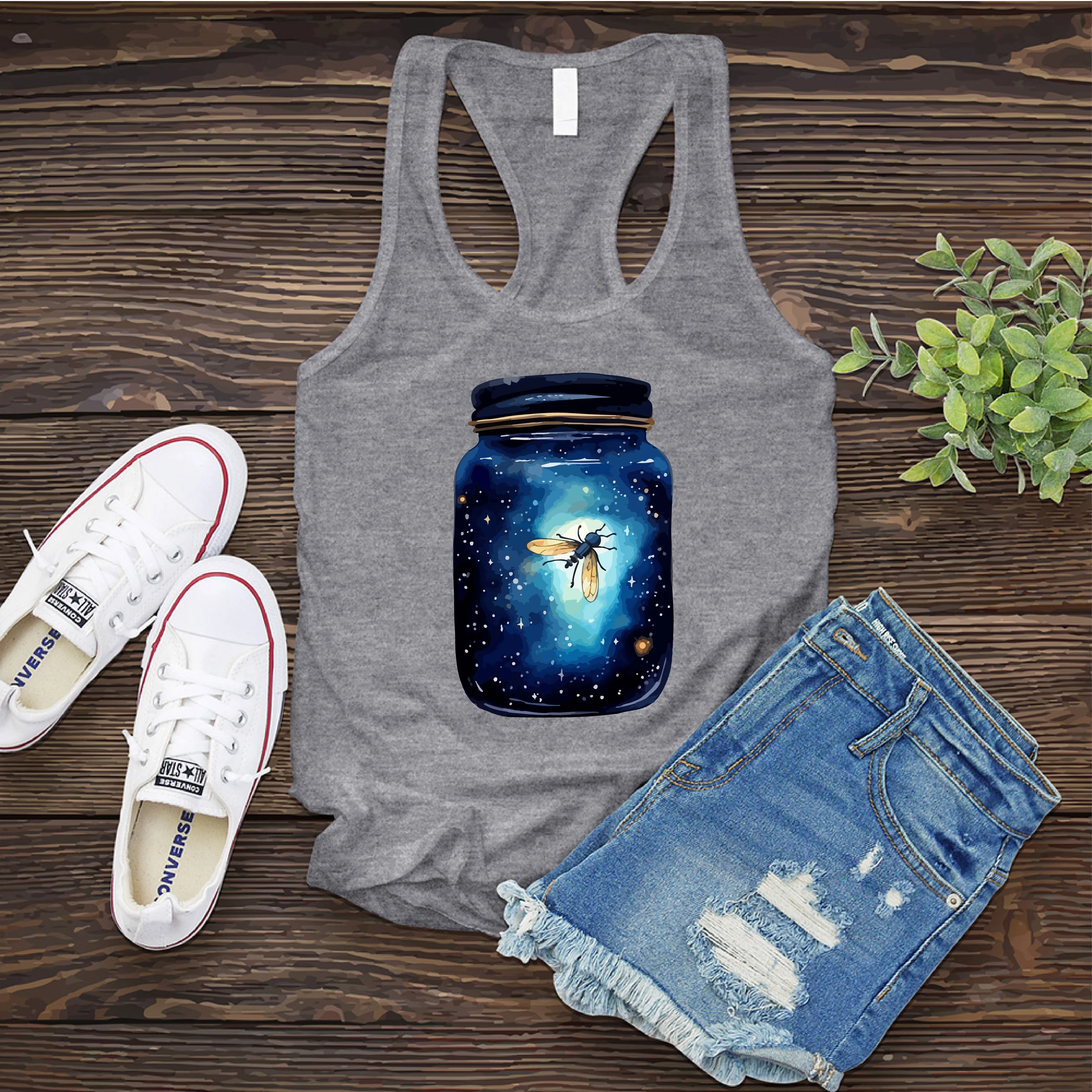 Navy Firefly Jar Women's Tank Top