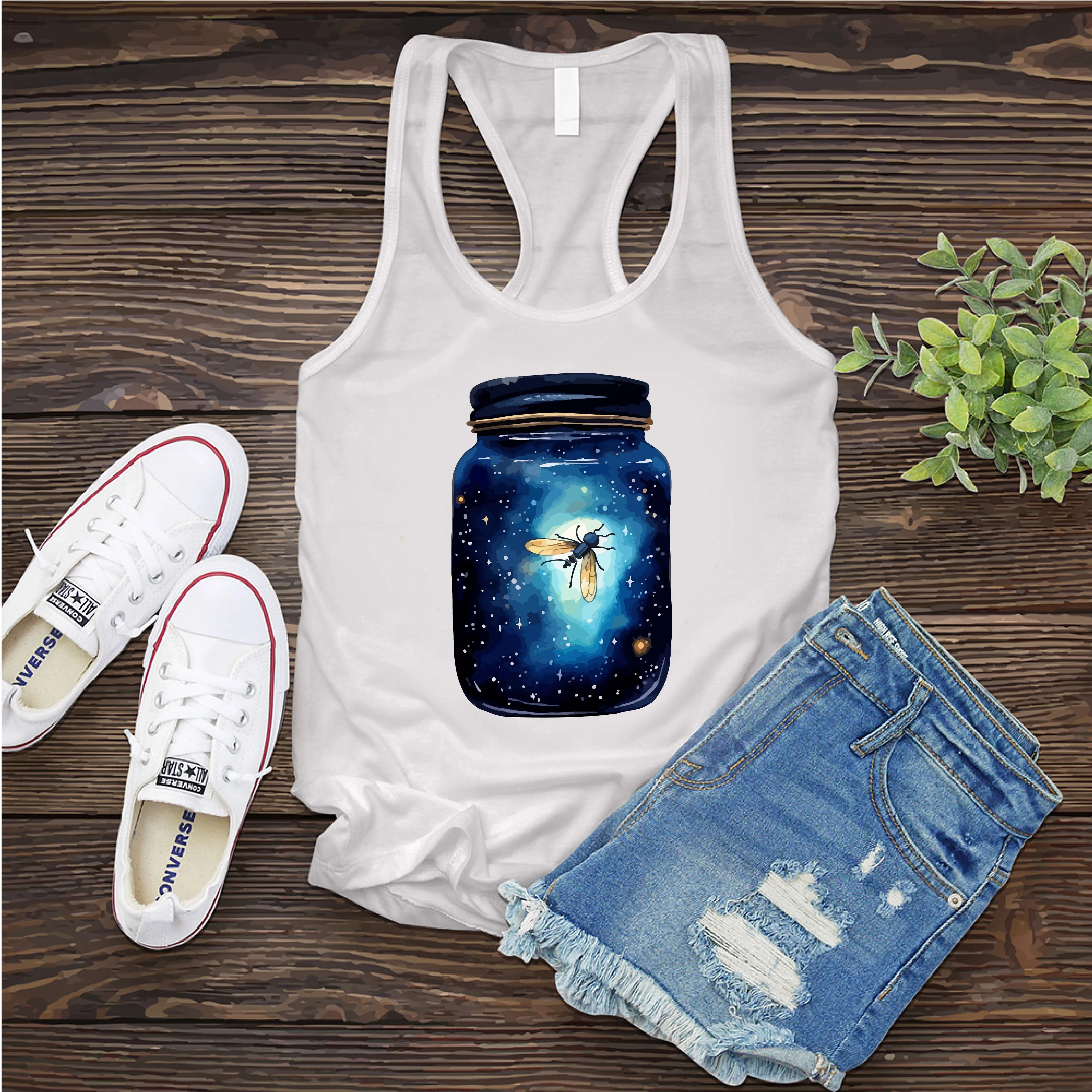 Navy Firefly Jar Women's Tank Top
