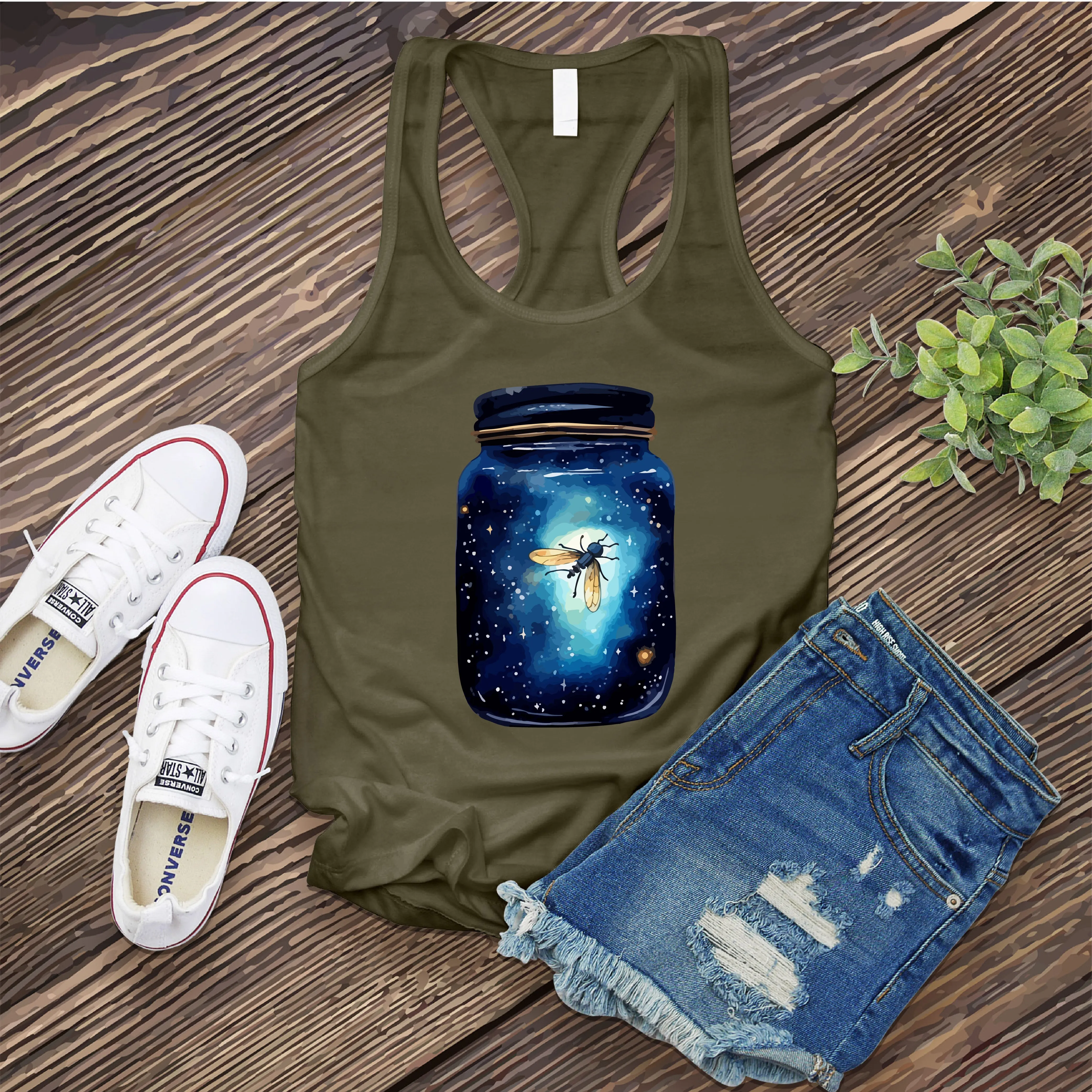 Navy Firefly Jar Women's Tank Top