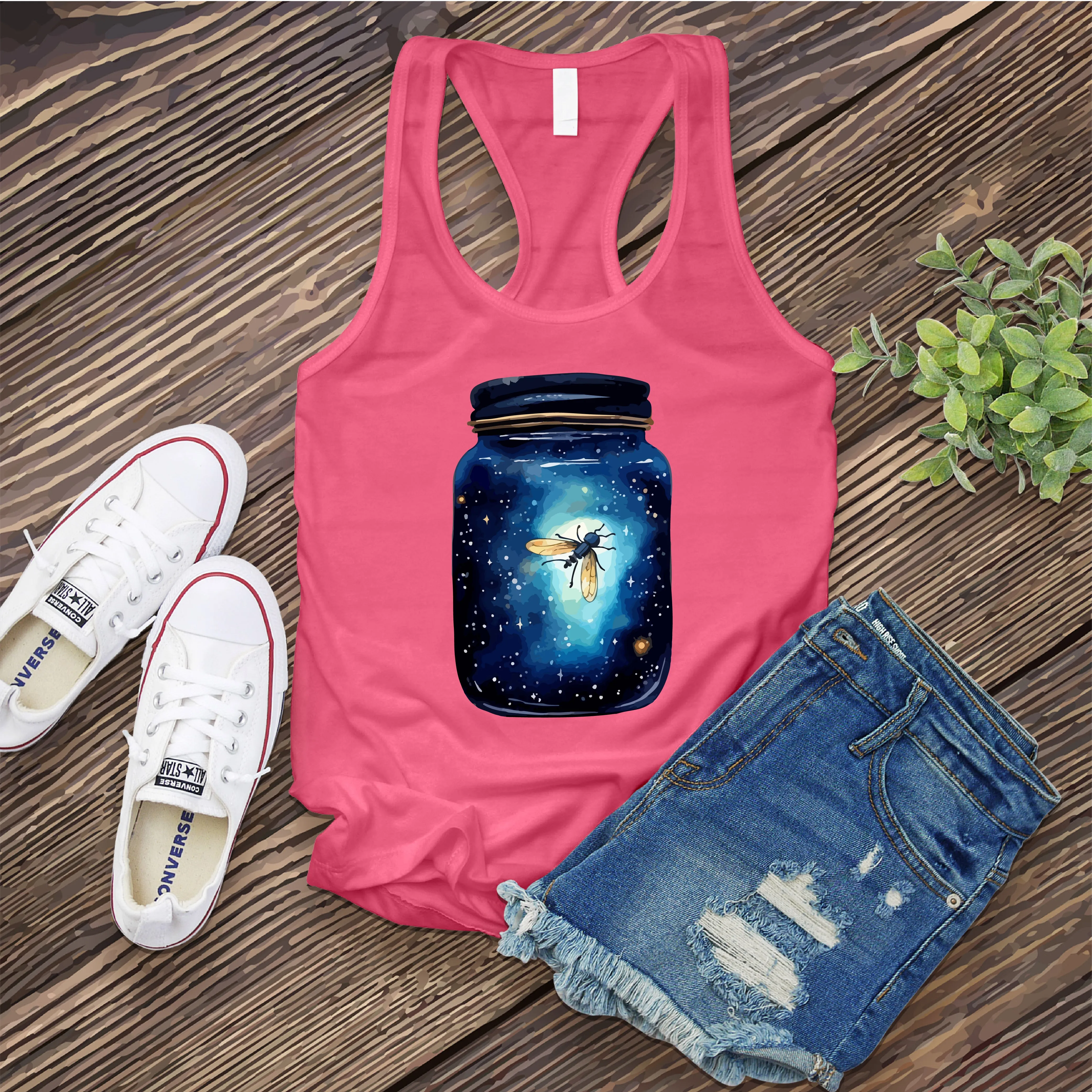 Navy Firefly Jar Women's Tank Top