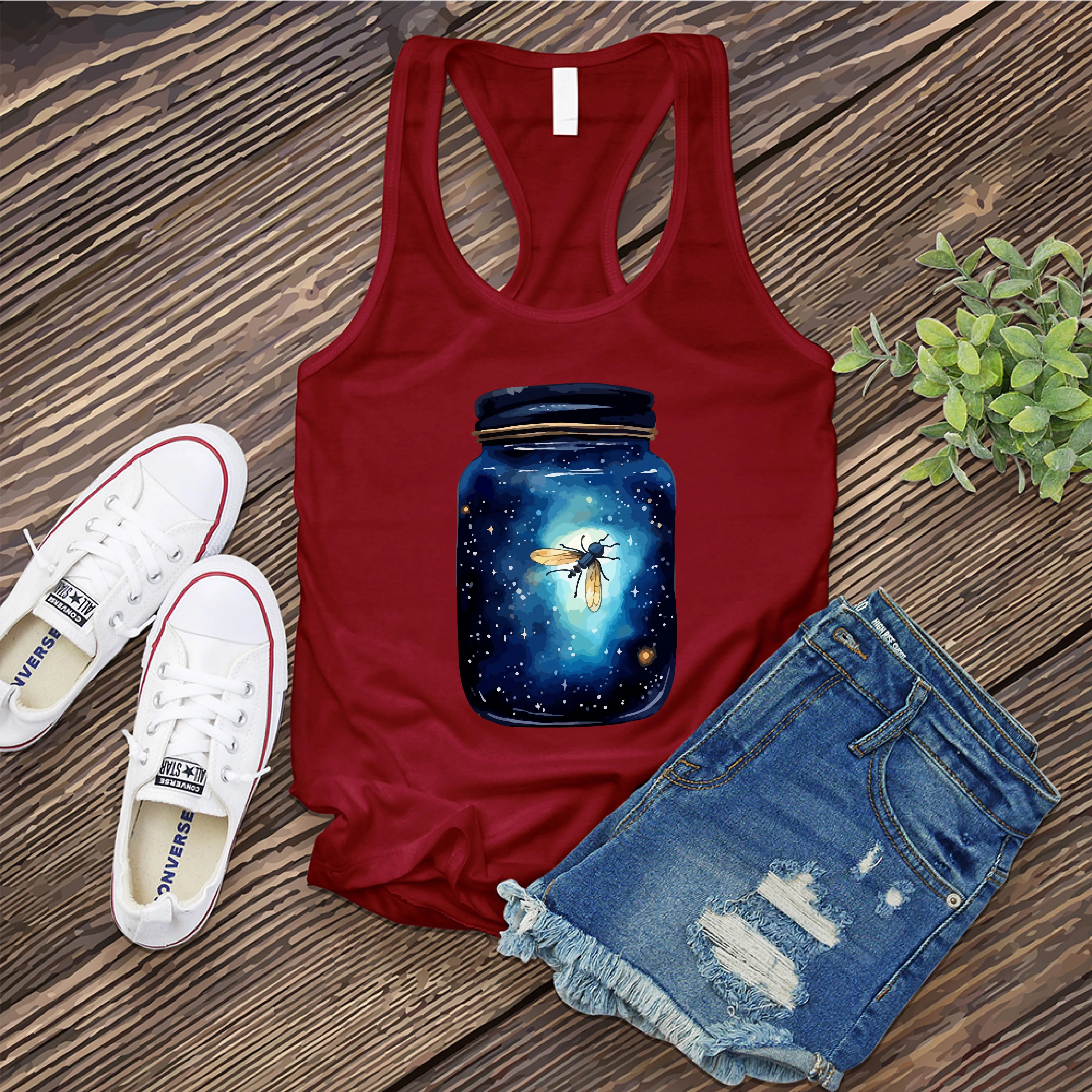 Navy Firefly Jar Women's Tank Top