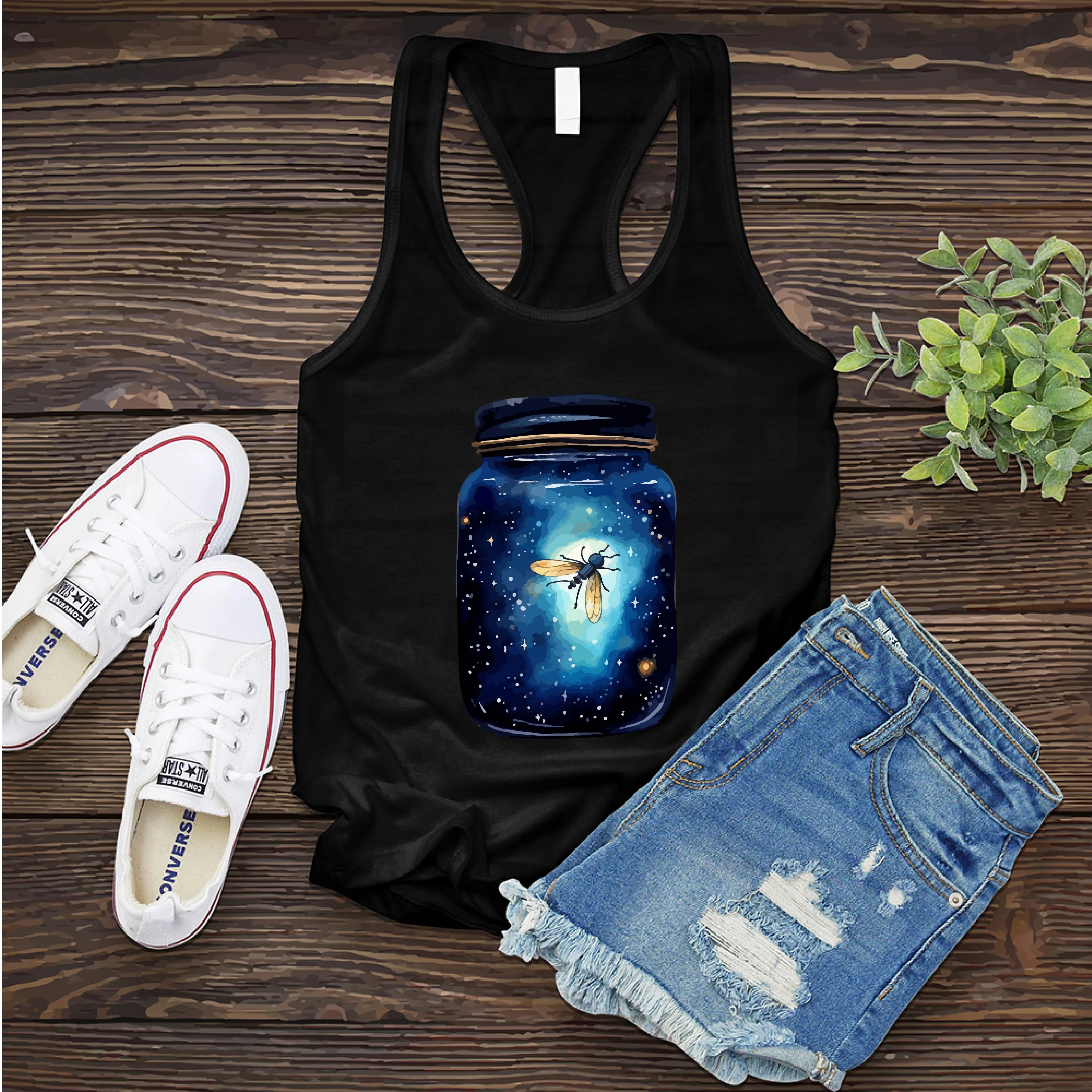 Navy Firefly Jar Women's Tank Top