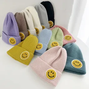 Paziye Fashionable knitted smiley beanie hat