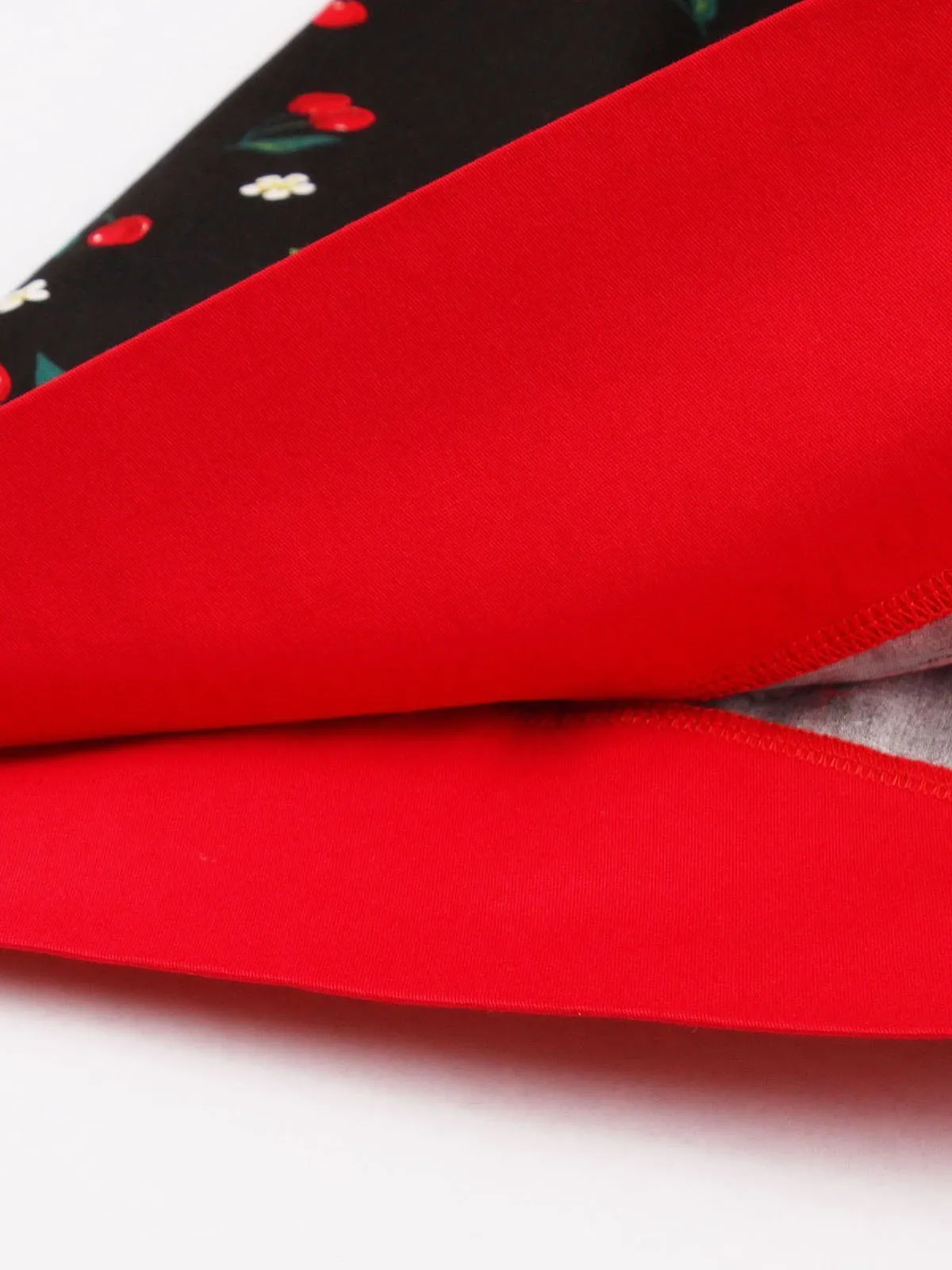 Red 1950s Cherry Strap Swing Dress