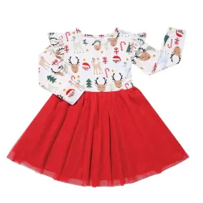 Santa & Friends Tulle Twirl Dress