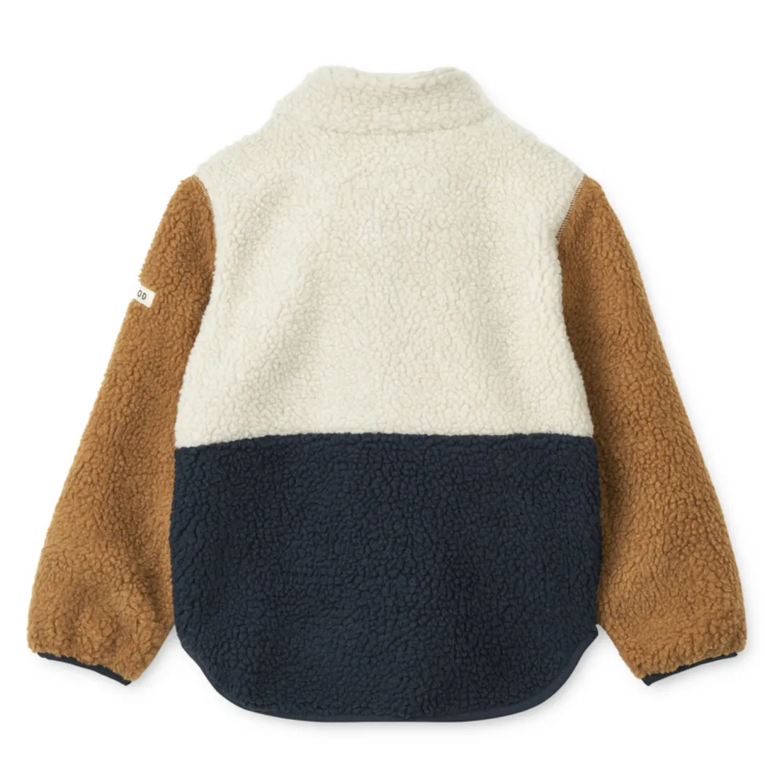 Sherpa Jacke "Nolan Pile Jacket Classic Navy Multi Mix"