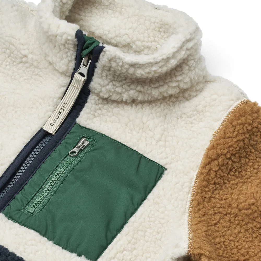 Sherpa Jacke "Nolan Pile Jacket Classic Navy Multi Mix"