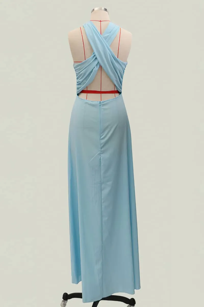 Sleeveless halterneck dress